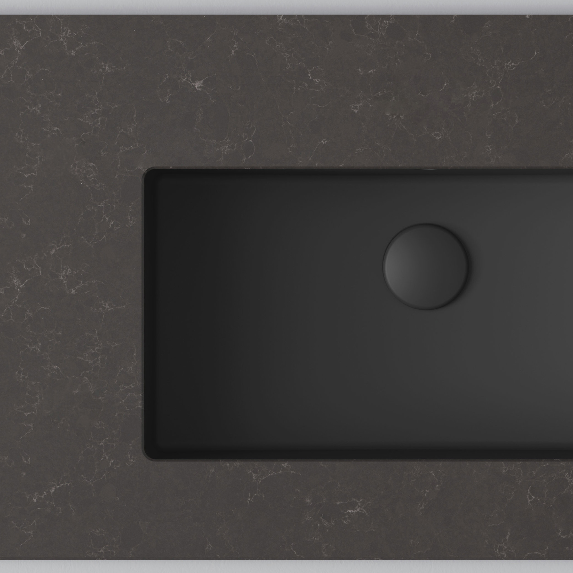 Bänkskiva INR Wave med 2 Tvättställ utan hål för Blandare