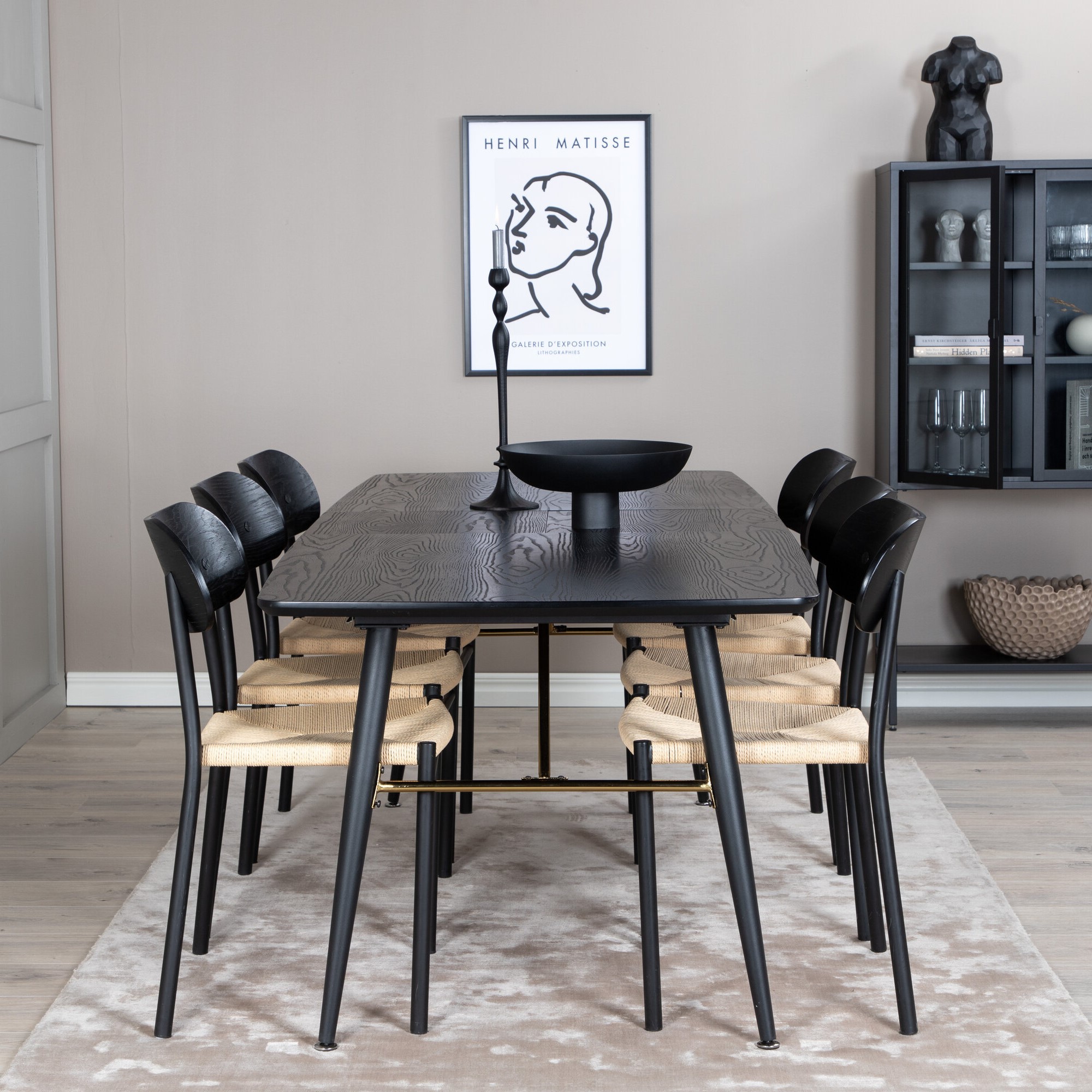 Spisegruppe Venture Home Gold med 6stk Polly Stoler