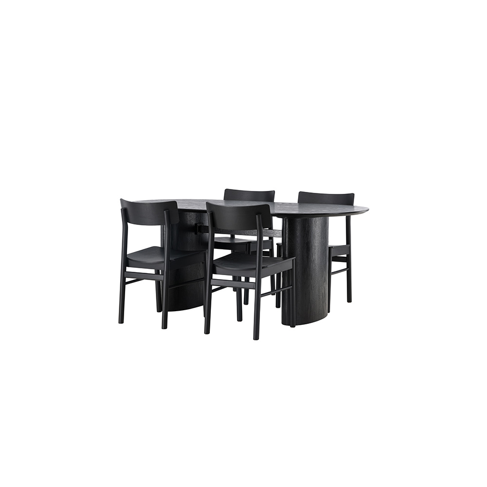 Spisegruppe Venture Home Isolde med 4 stk Montros Stoler