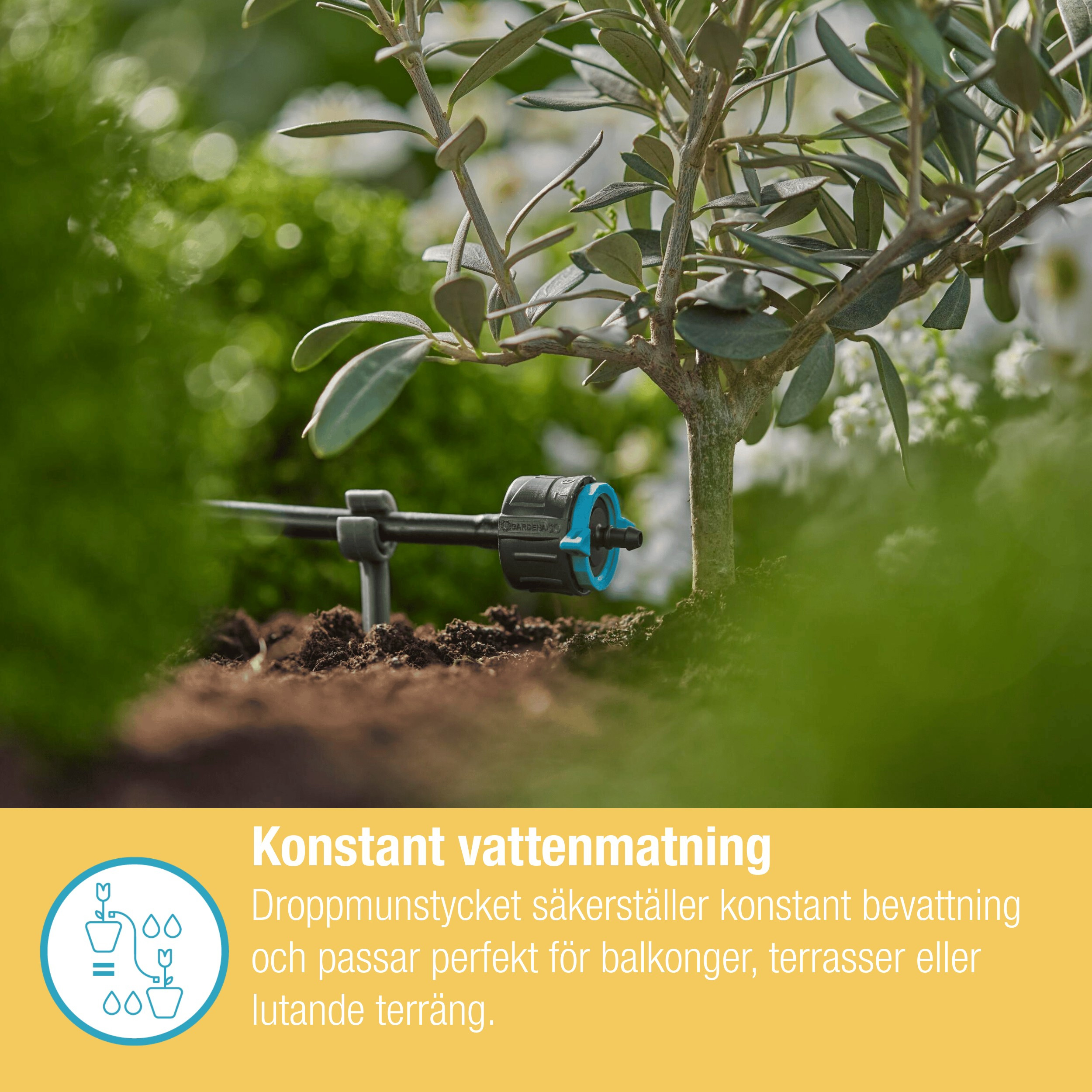 Dryppspredere Gardena Micro-Drip Justerbar 1-8 l/h Trykkregulerende