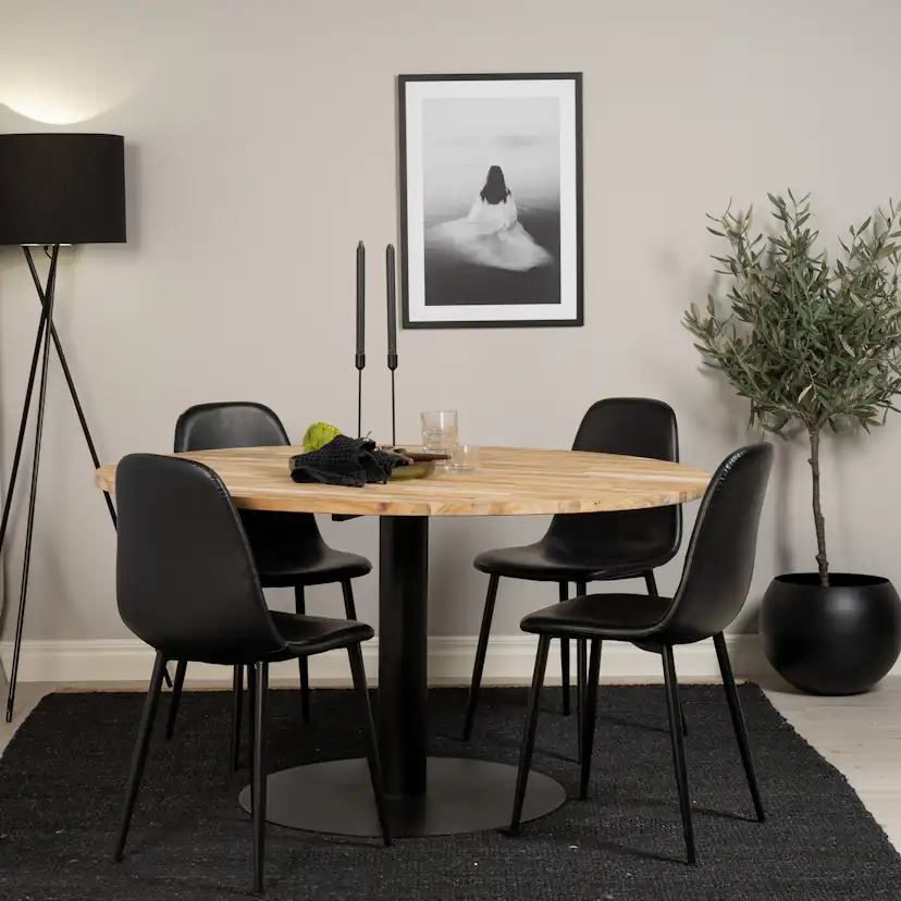 Spisegruppe Venture Home Cornelia med 4 Pobbie Stoler