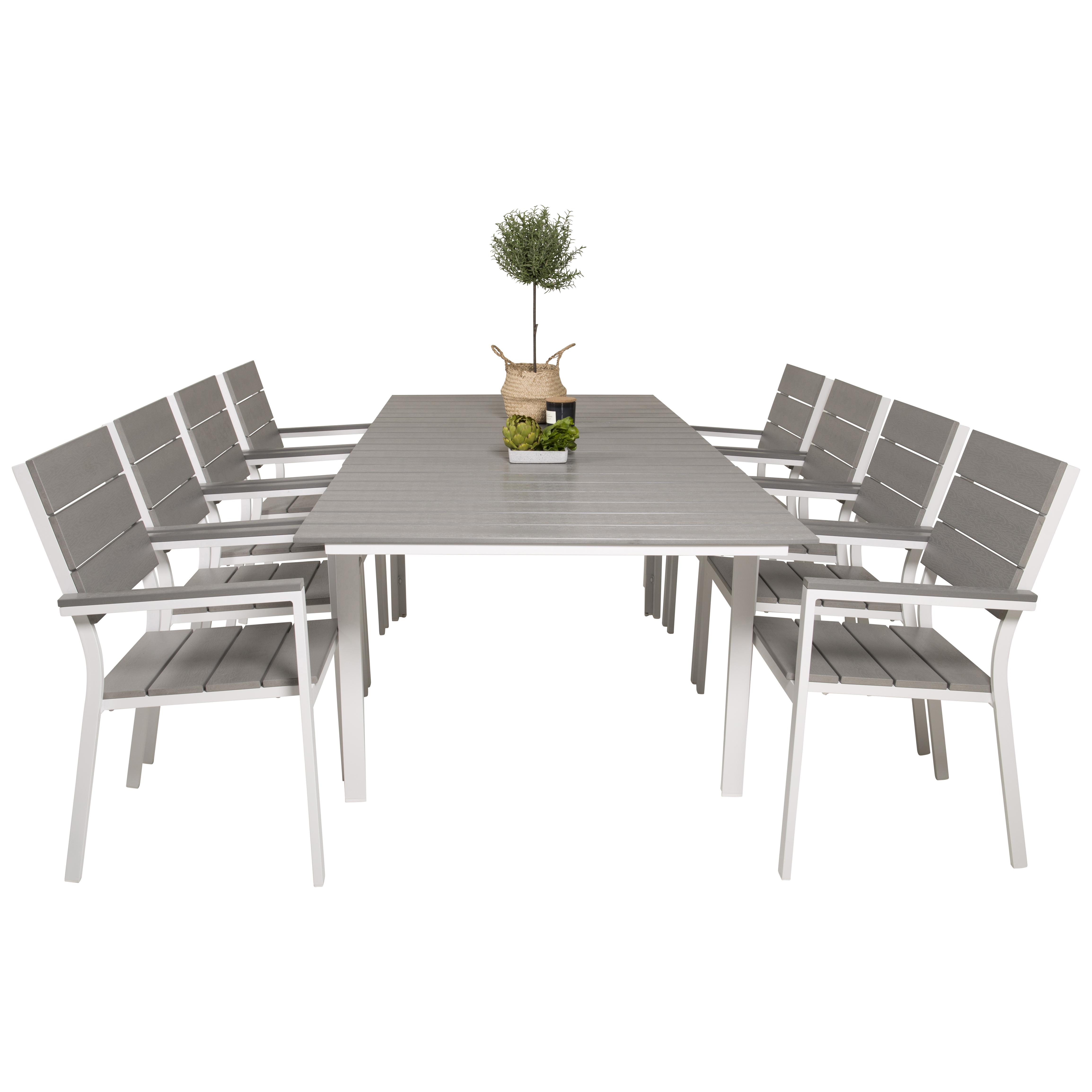 Spisegruppe Venture Home Lova 160/240 med 8 Lova Stoler
