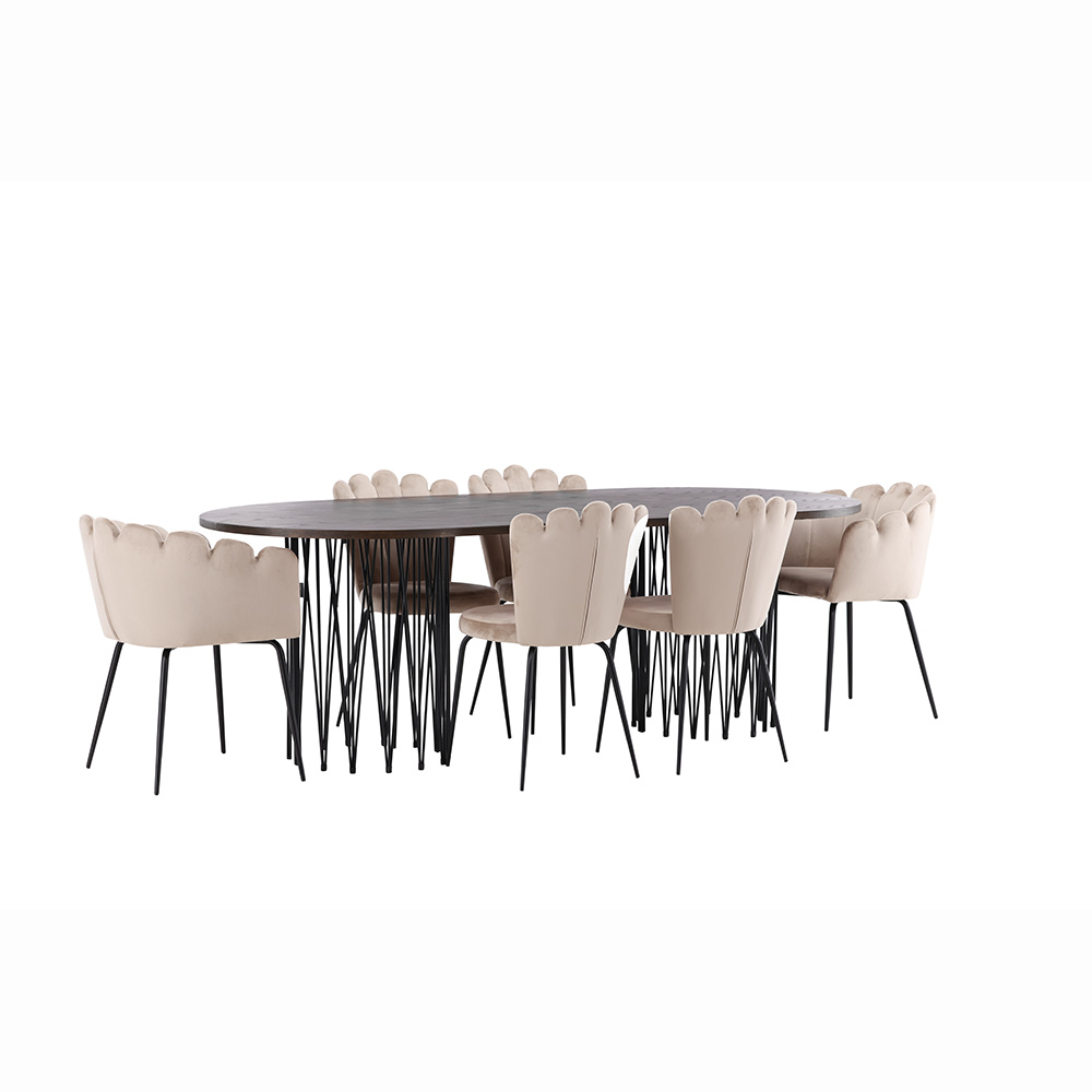 Spisegruppe furniture/fashion Stone med 4 Limhamn Light Stoler og 2 Limhamn Stoler