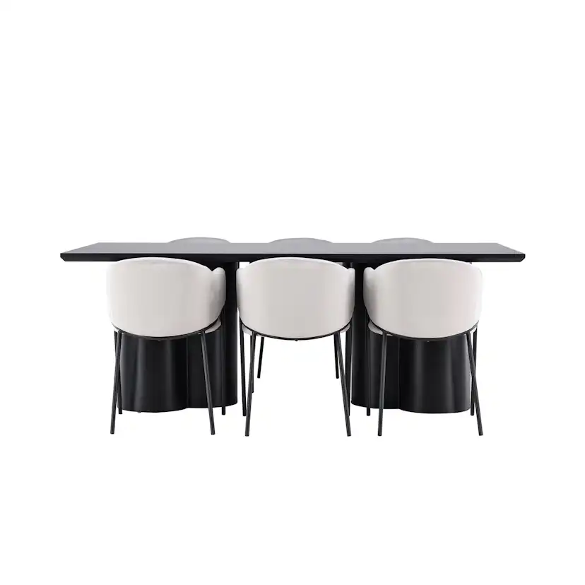 Spisegruppe Venture Home Olivia 210 med 6 stk Evelina Stoler