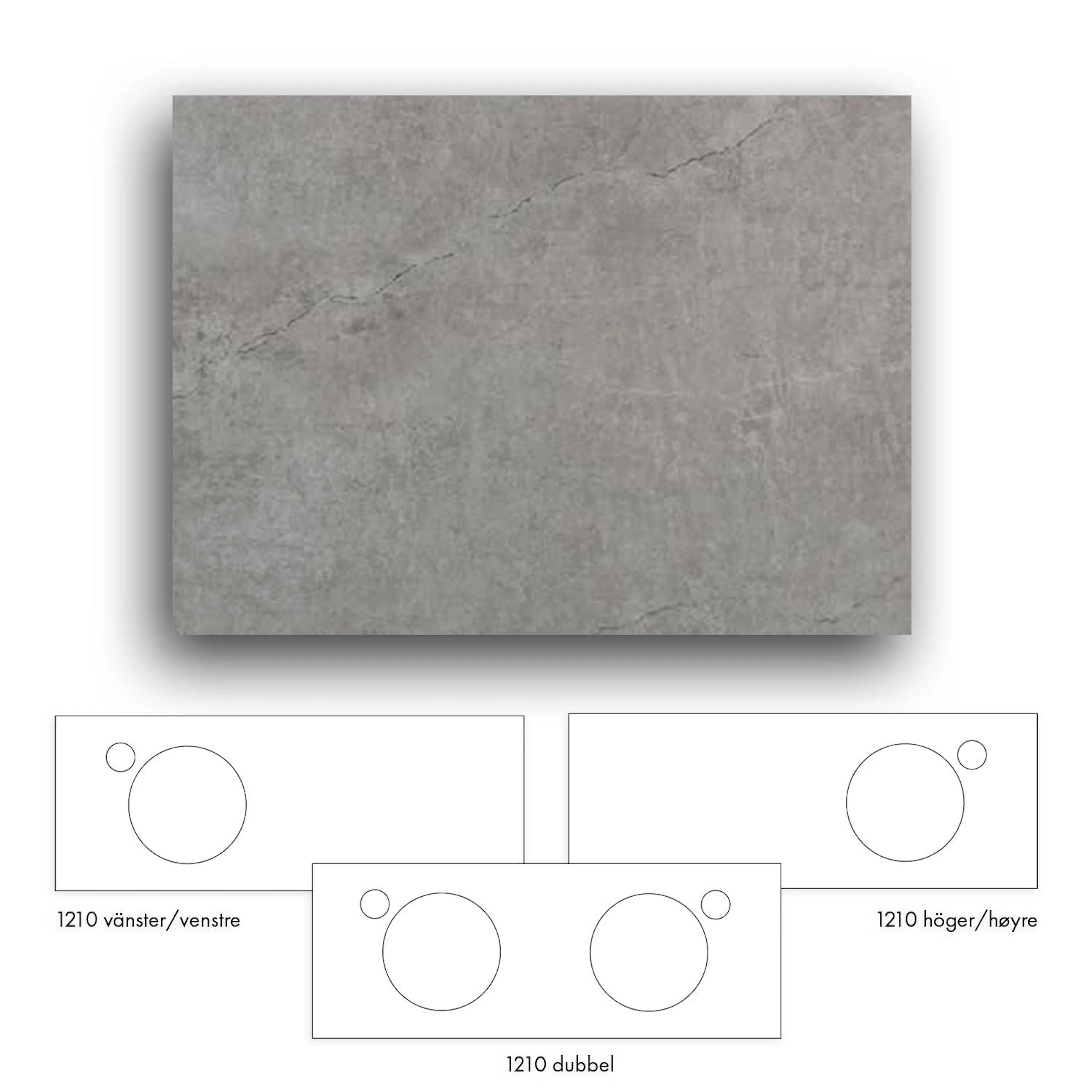 Soke De 1210x460x12 Duh Soke, Blandarhål Dubbel