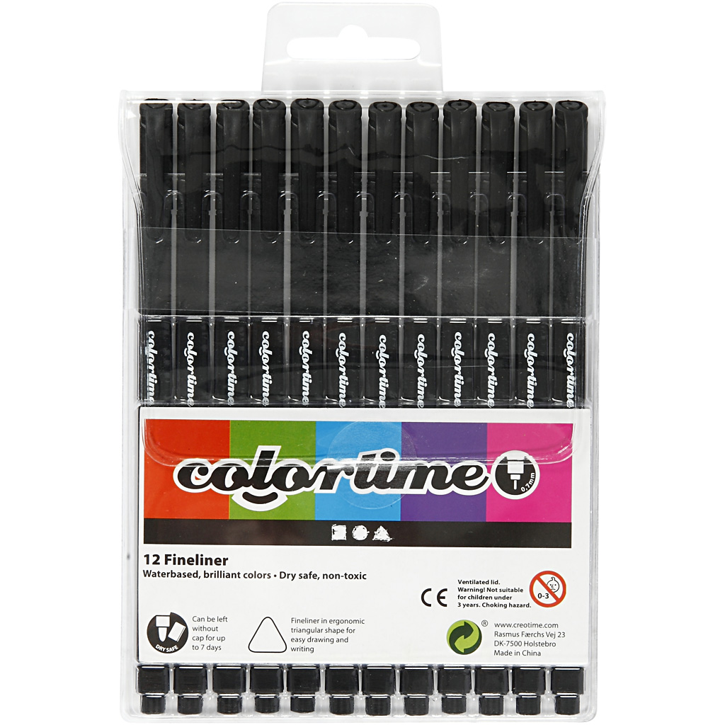Tusj Creativ Company Colortime Fineliner 12 stk/1 Pk