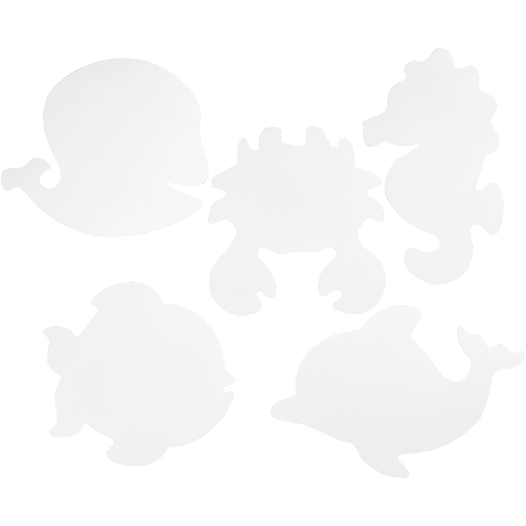 Kartong Creativ Company Havets Dyr Hvite 16 stk/1 Pk