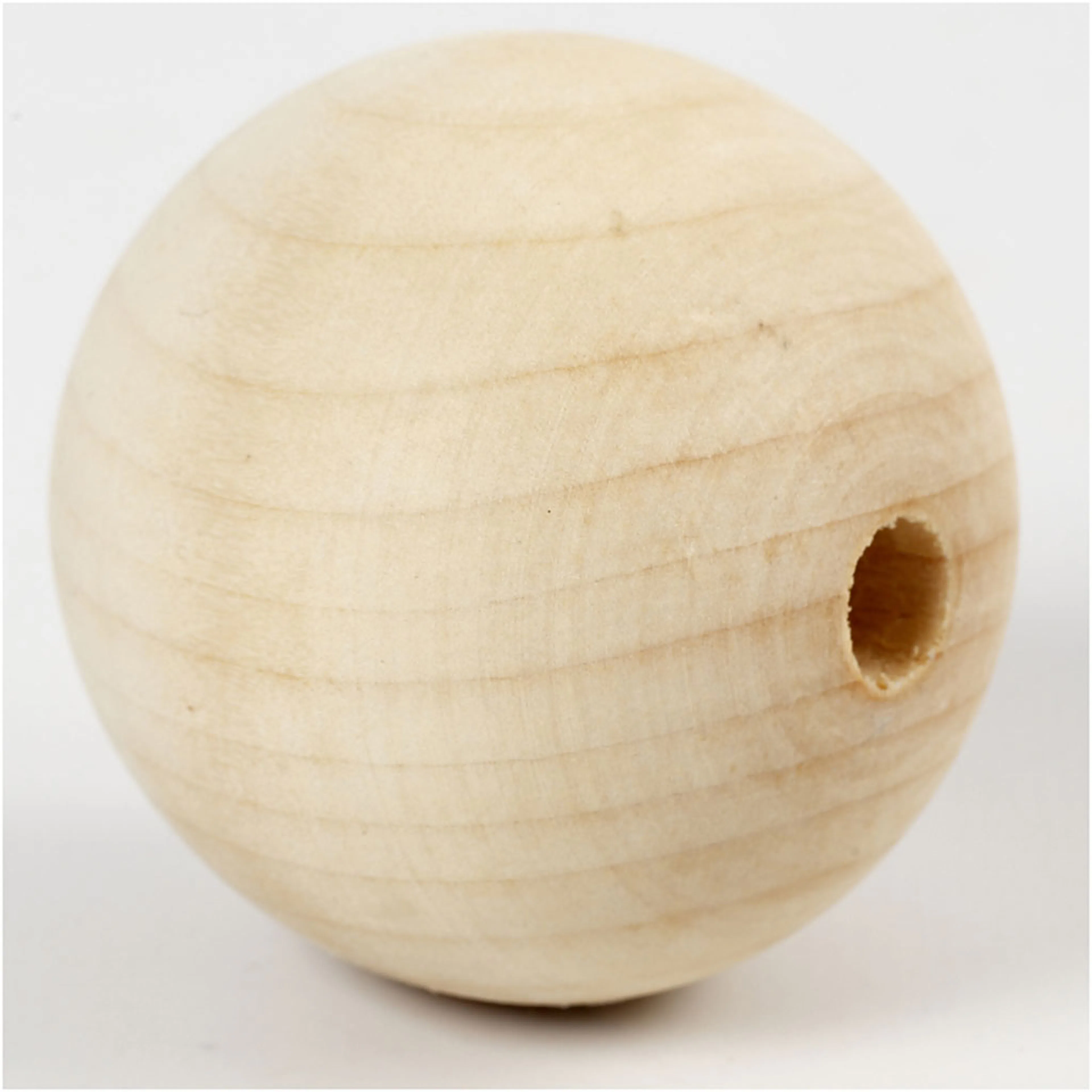 Träpärlor, Dia. 50 mm, Hålstl. 8 mm, 4 st./ 1 förp. 4 st