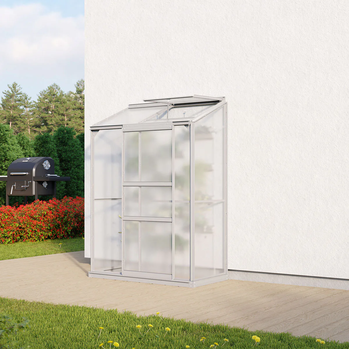 Drivhus Plast Vitavia Ida 900 med Polykarbonat og Sokkel
