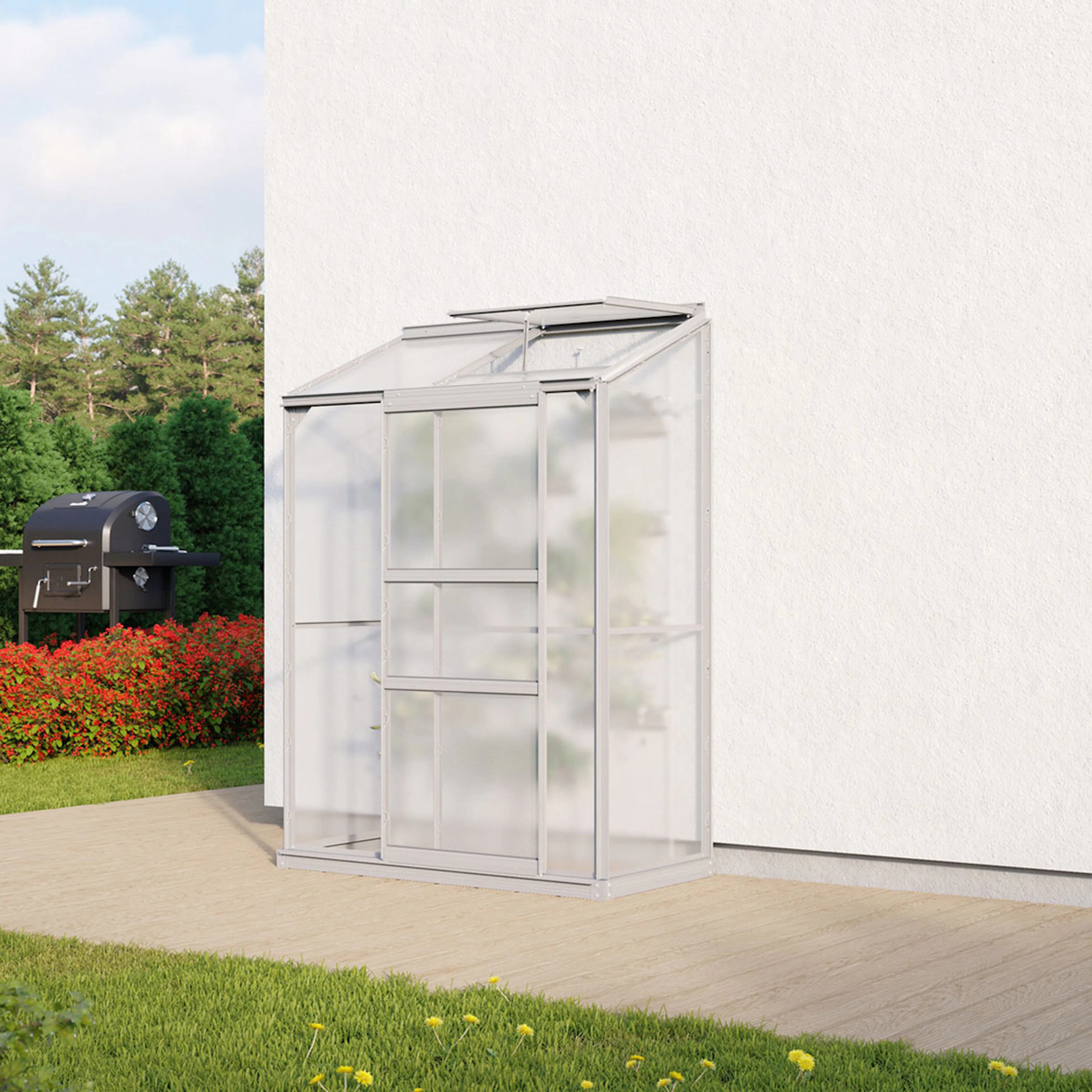 Drivhus Plast Vitavia Ida 900 med Polykarbonat og Sokkel