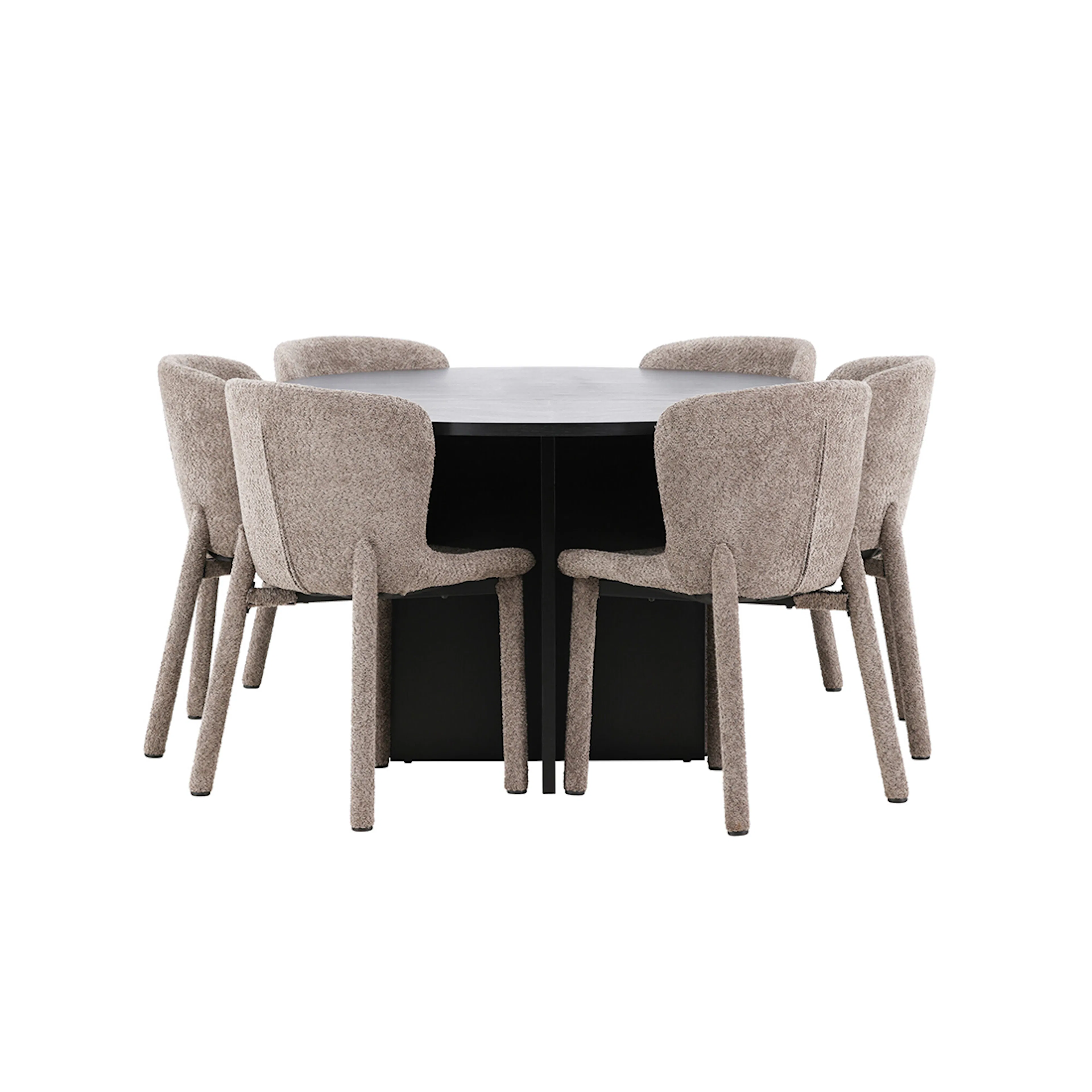 Spisegruppe Venture Home Strada Ø120 cm med 6st Astoria Spisestoler