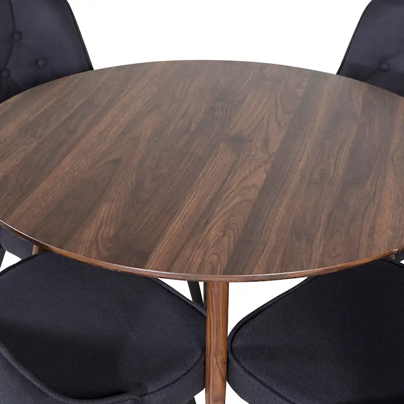 Spisegruppe Venture Home Plake med 4 Vera Stoler Polyester Rundt