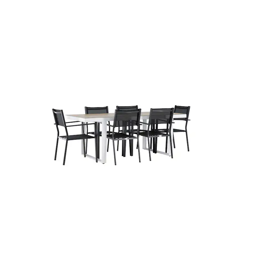 Hagegruppe Venture Home Merlo med 6 Copacabana Stoler