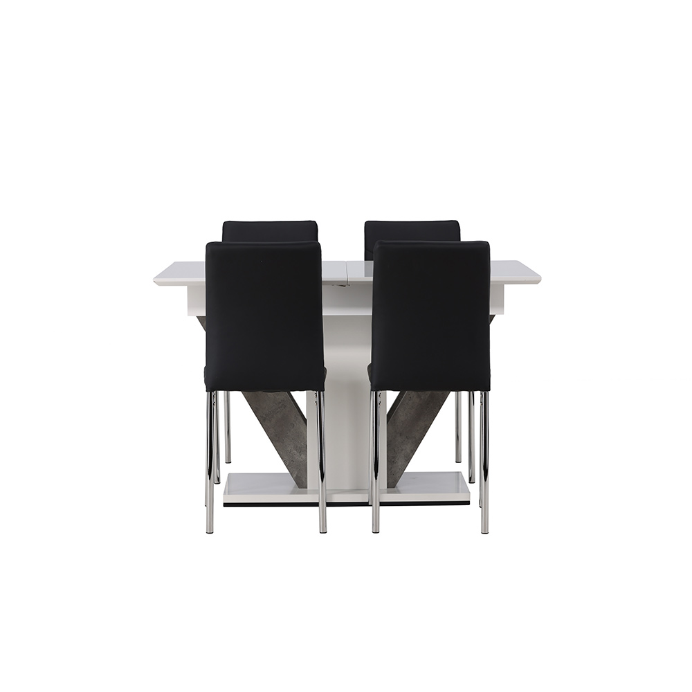 Spisegruppe Venture Home Disa med 4 Lily Stoler