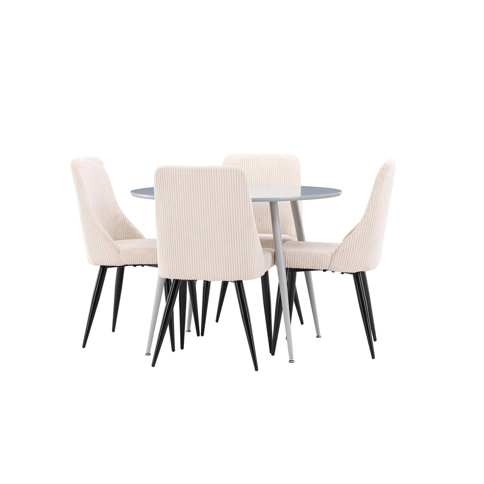 Spisegruppe Venture Home Plaza Ø100 med 4 stk Leone Stoler