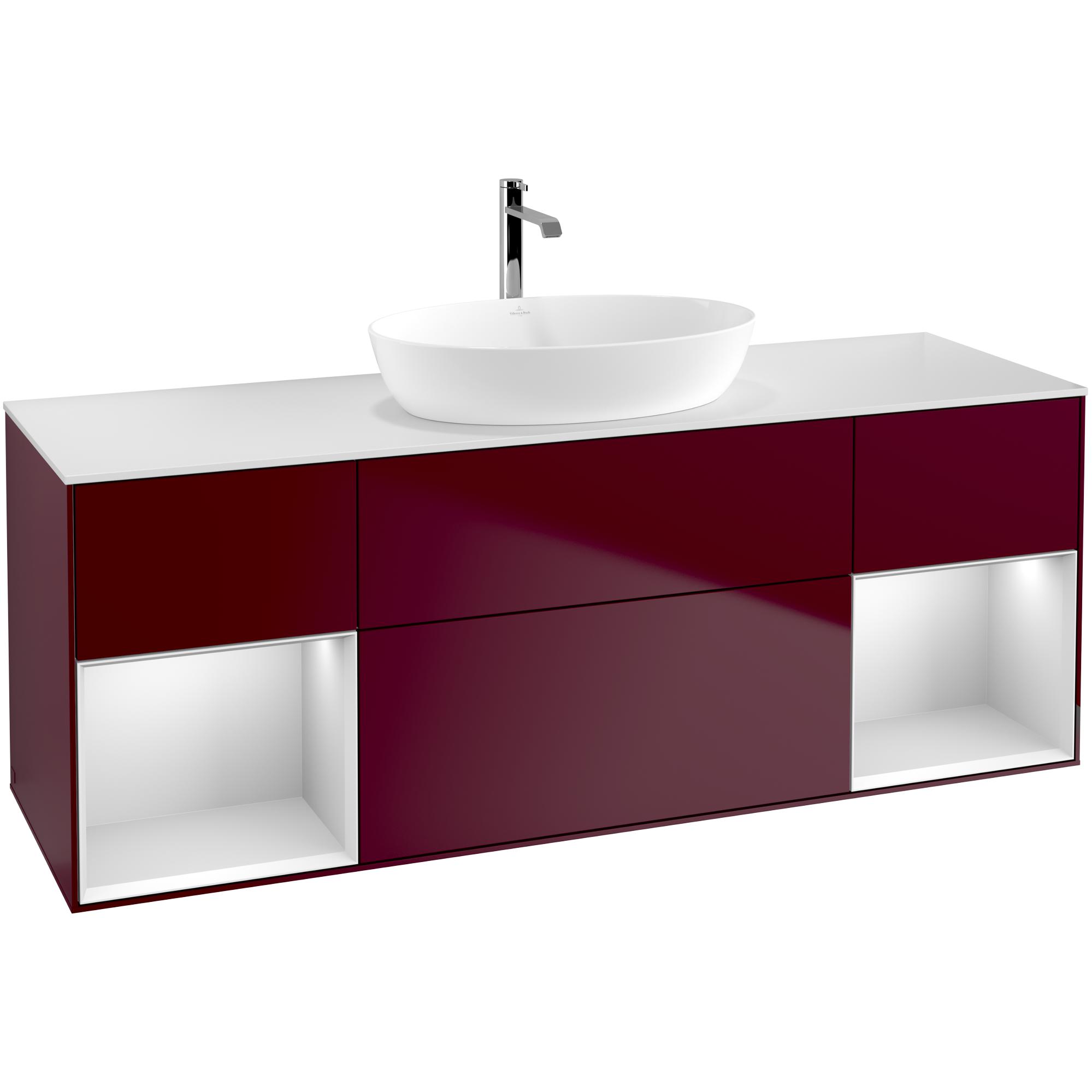 Tvättställsskåp Villeroy & Boch Finion med Två Hyllor och Bänkskiva för Fristående Tvättställ från Artis & Collaro | badrum - badrumsmobler - tvattstallsskap-och-kommod | KakelKungen