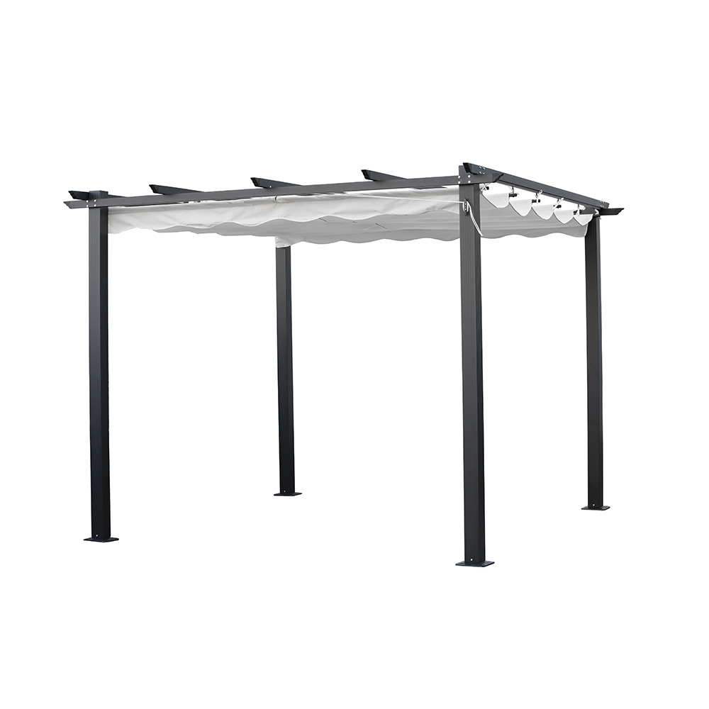 Pergola 4x4 m Vit Hvit