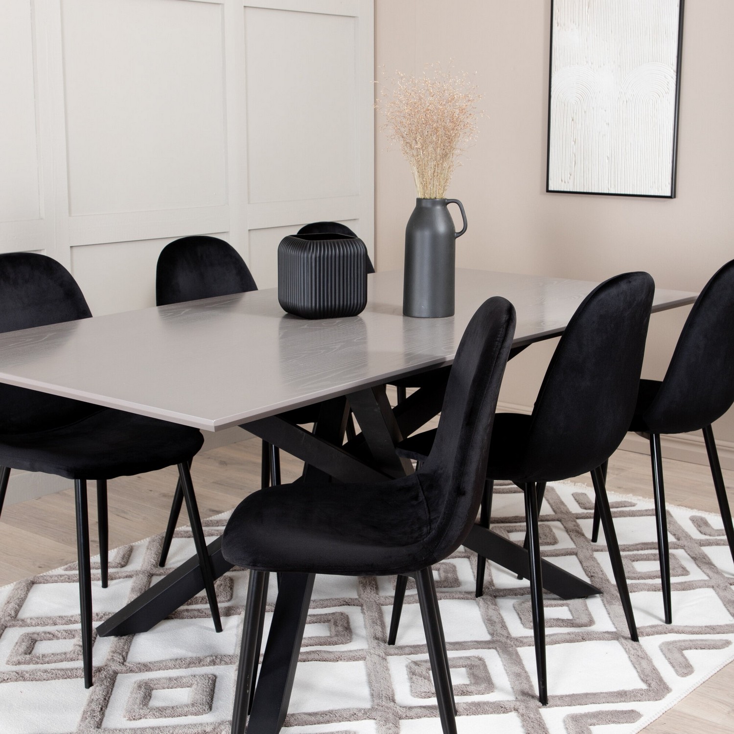 Spisegruppe Venture Home Piata med 6 Pobbie Stoler GR22262