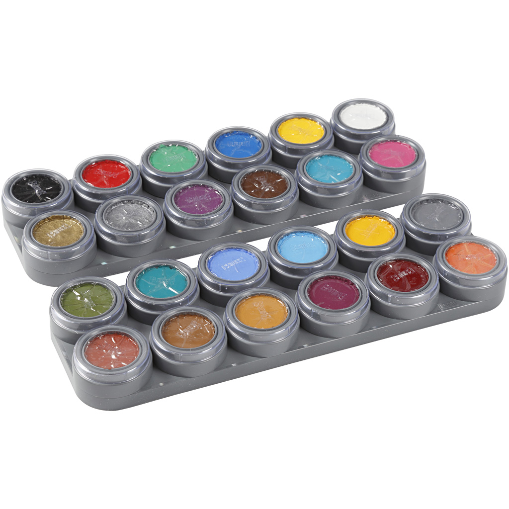 Ansiktsmaling Creativ Company Grimas Sminkepalett Ass Farger 24x25 ml/ 1 stk