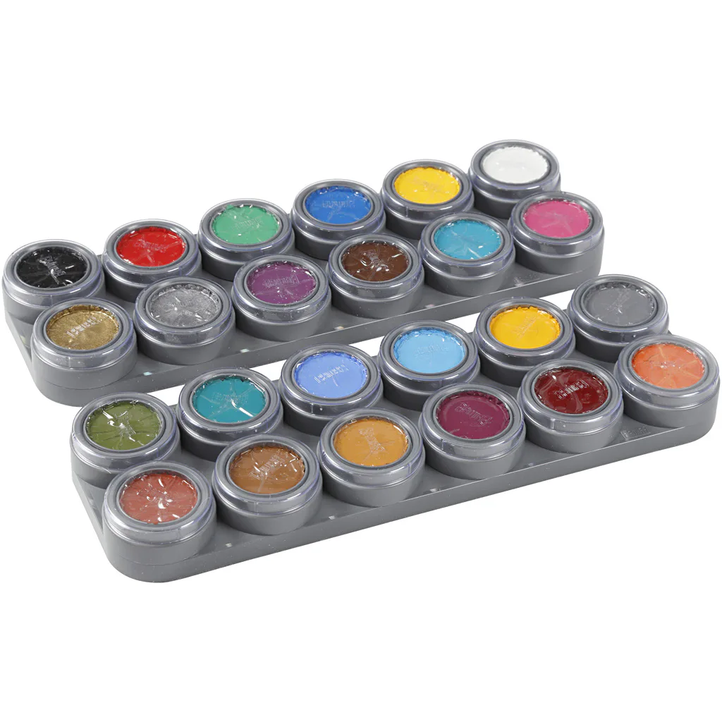 Ansiktsmaling Creativ Company Grimas Sminkepalett Ass Farger 24x25 ml/ 1 stk
