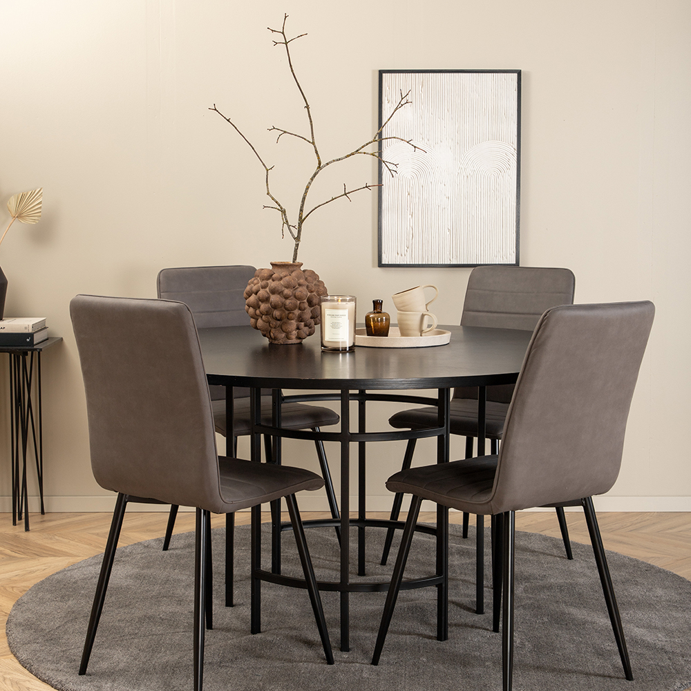 Spisegruppe furniture/fashion Copenhagen Ø140 cm med 4 Windu Stoler