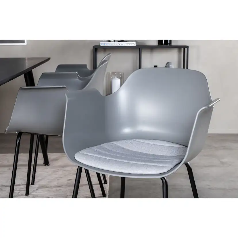 Spisegruppe Venture Home Dipp med 6 Comfort Plastic Stoler