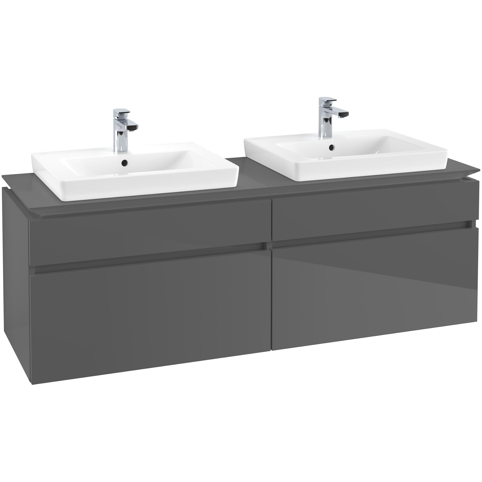 Tvättställsskåp Villeroy & Boch Legato 1600 med 4 Lådor för Två Tvättställ från Finion & Subway | badrum - badrumsmobler - tvattstallsskap-och-kommod | KakelKungen