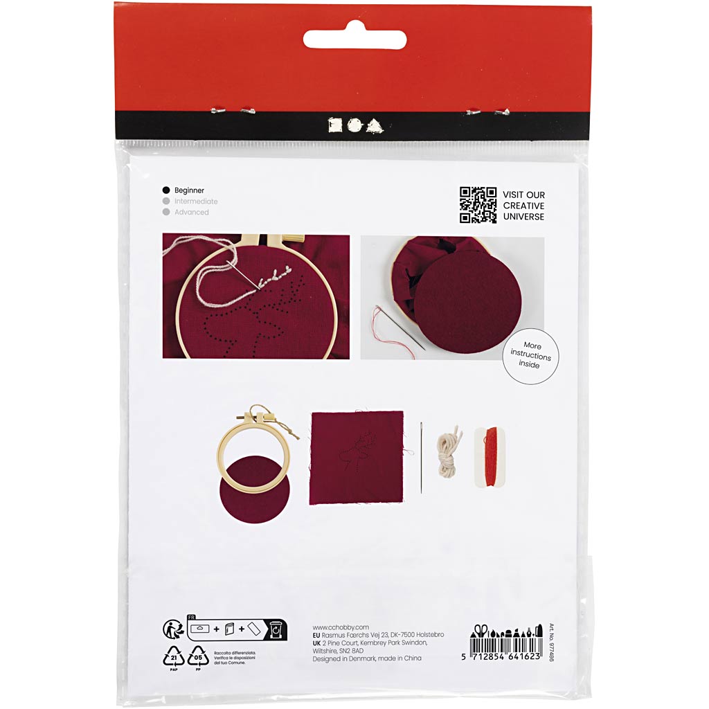 Brodering Creativ Company Mini DIY Kit Reinsdyr