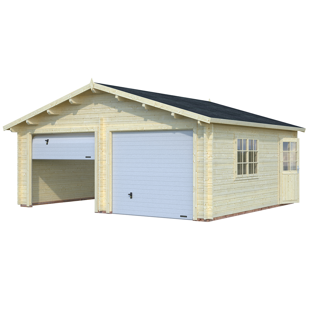 Garasjebod Palmako Roger 28,4 m2 med 2 Enkle Leddporter