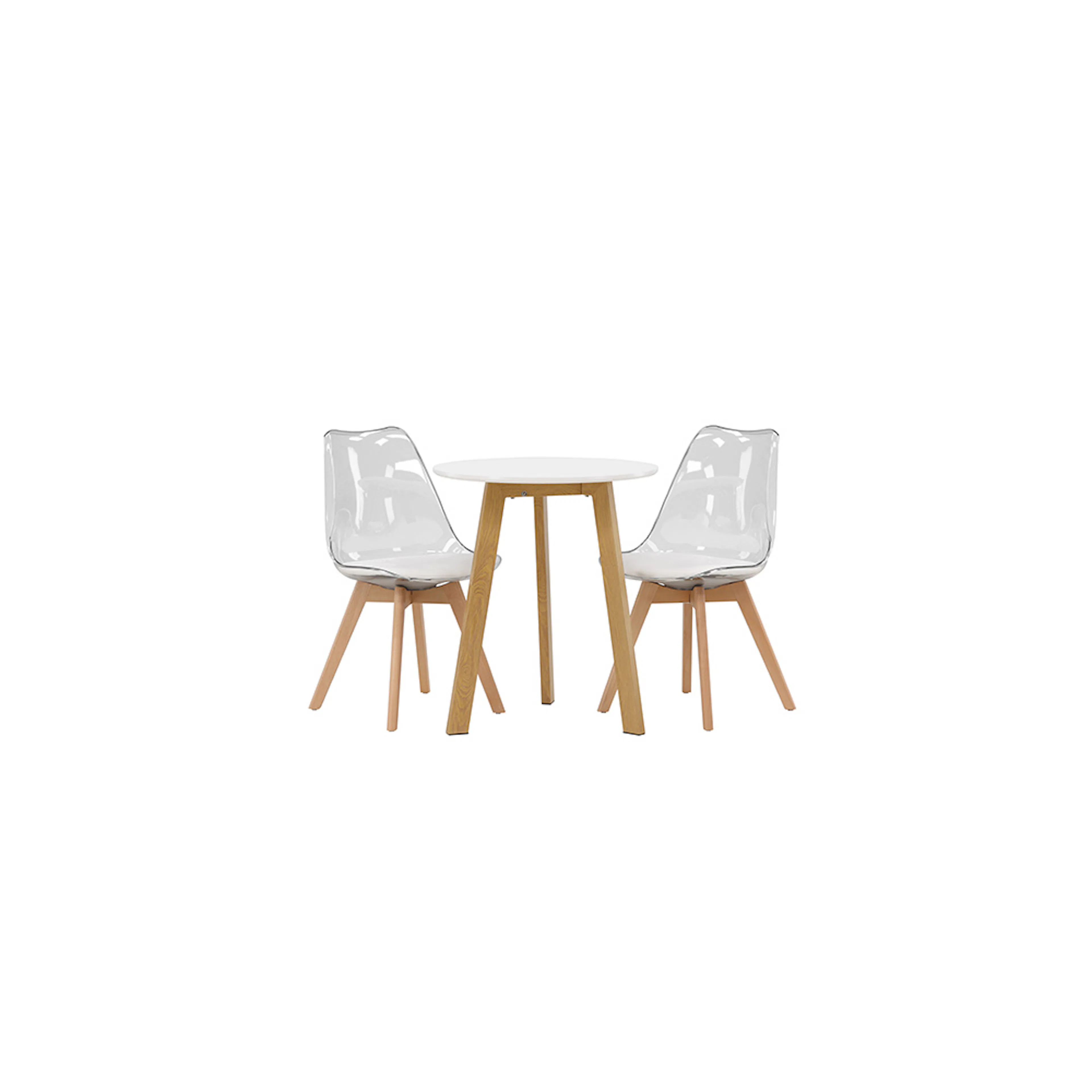 Spisegruppe Venture Home Leonora Ø65 cm med 2 stk Edvin Stoler
