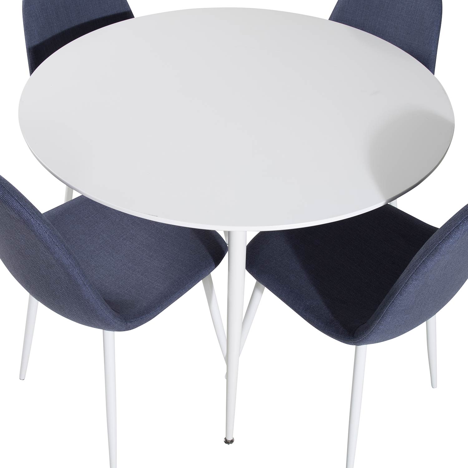 Spisegruppe Venture Home Plake med 4 Pobbie Stoler Polyester Rundt