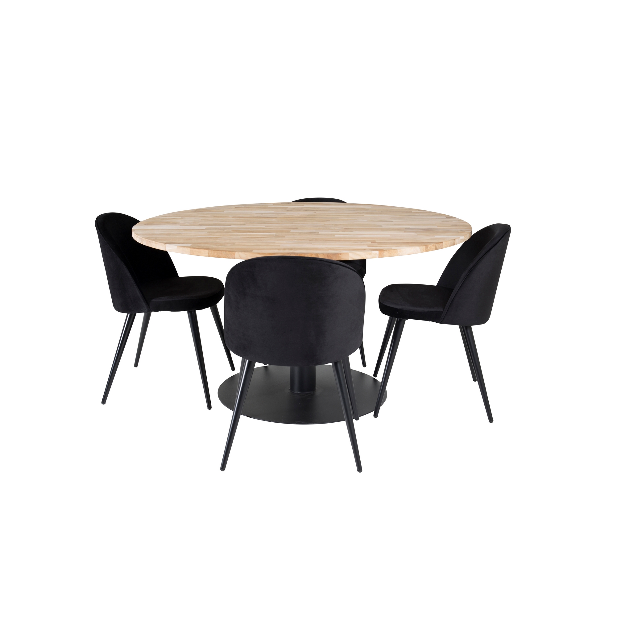 Spisegruppe Venture Home Cirebon med 4 Velvet Stoler