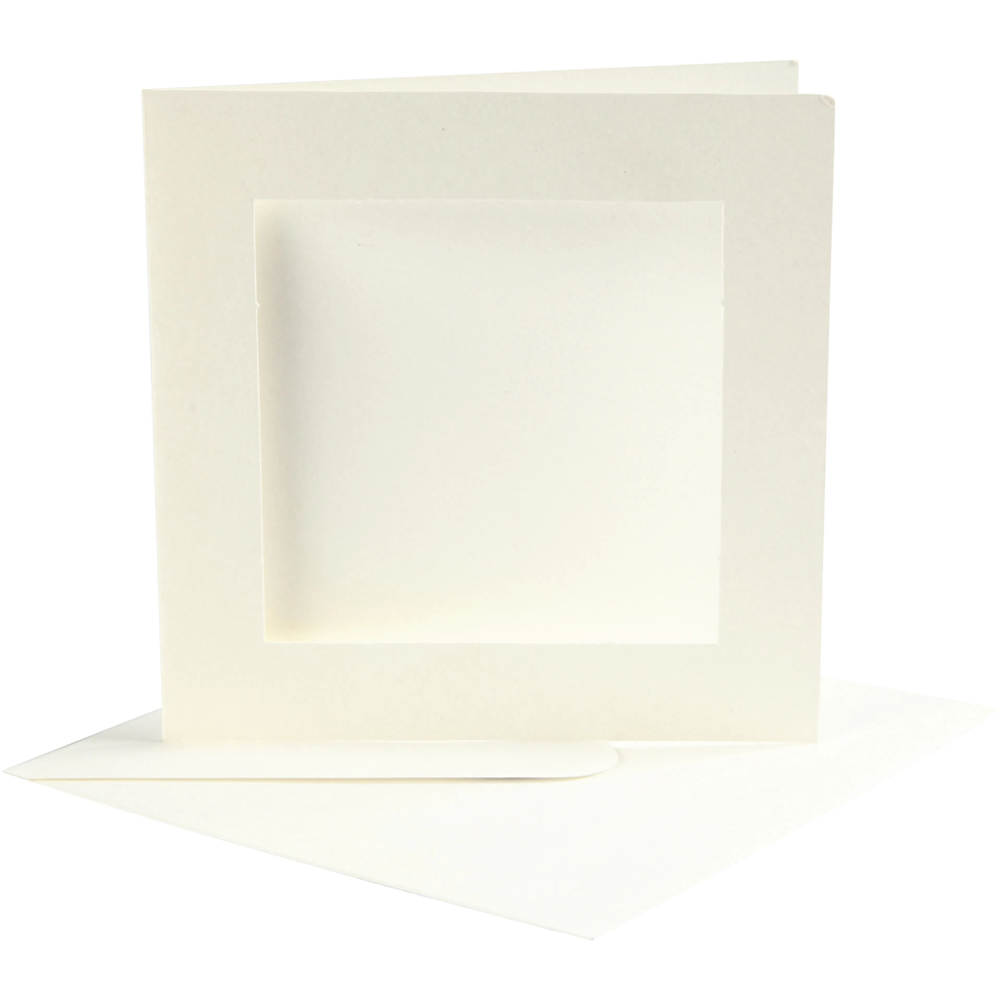 Passepartoutkort Creativ Company med Konvolutt Kortstr 12,5x12,5 cm Konvstr 13,5x13,5 cm 10 sett/1 Pk