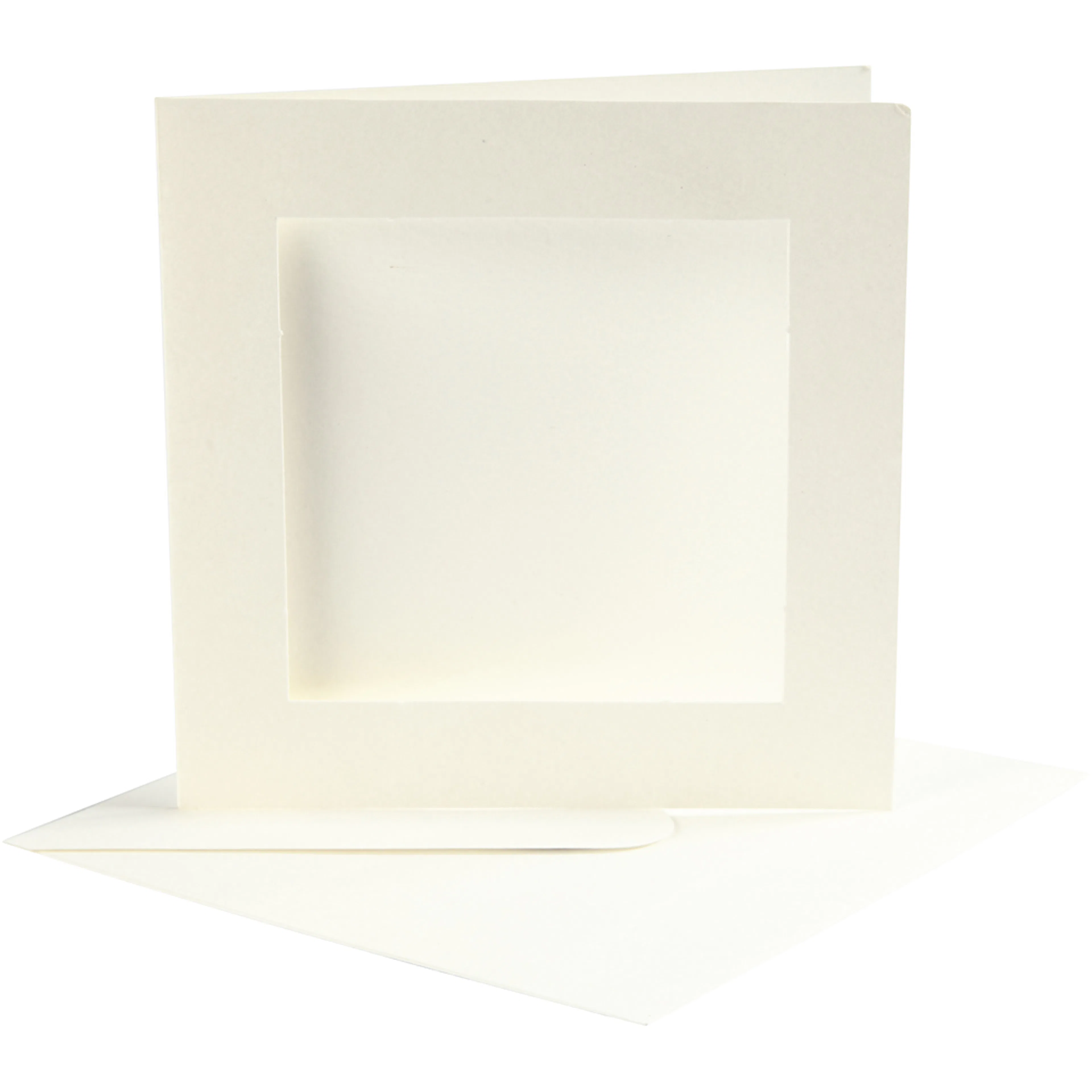 Passepartoutkort Creativ Company med Konvolutt Kortstr 12,5x12,5 cm Konvstr 13,5x13,5 cm 10 sett/1 Pk