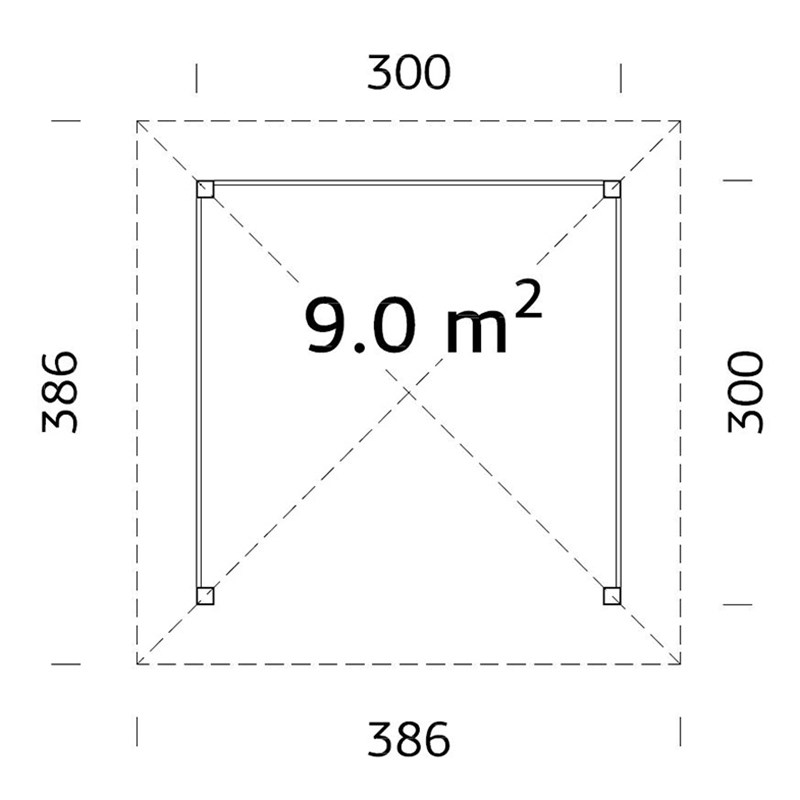 Paviljong Palmako Betty 9,0 m2