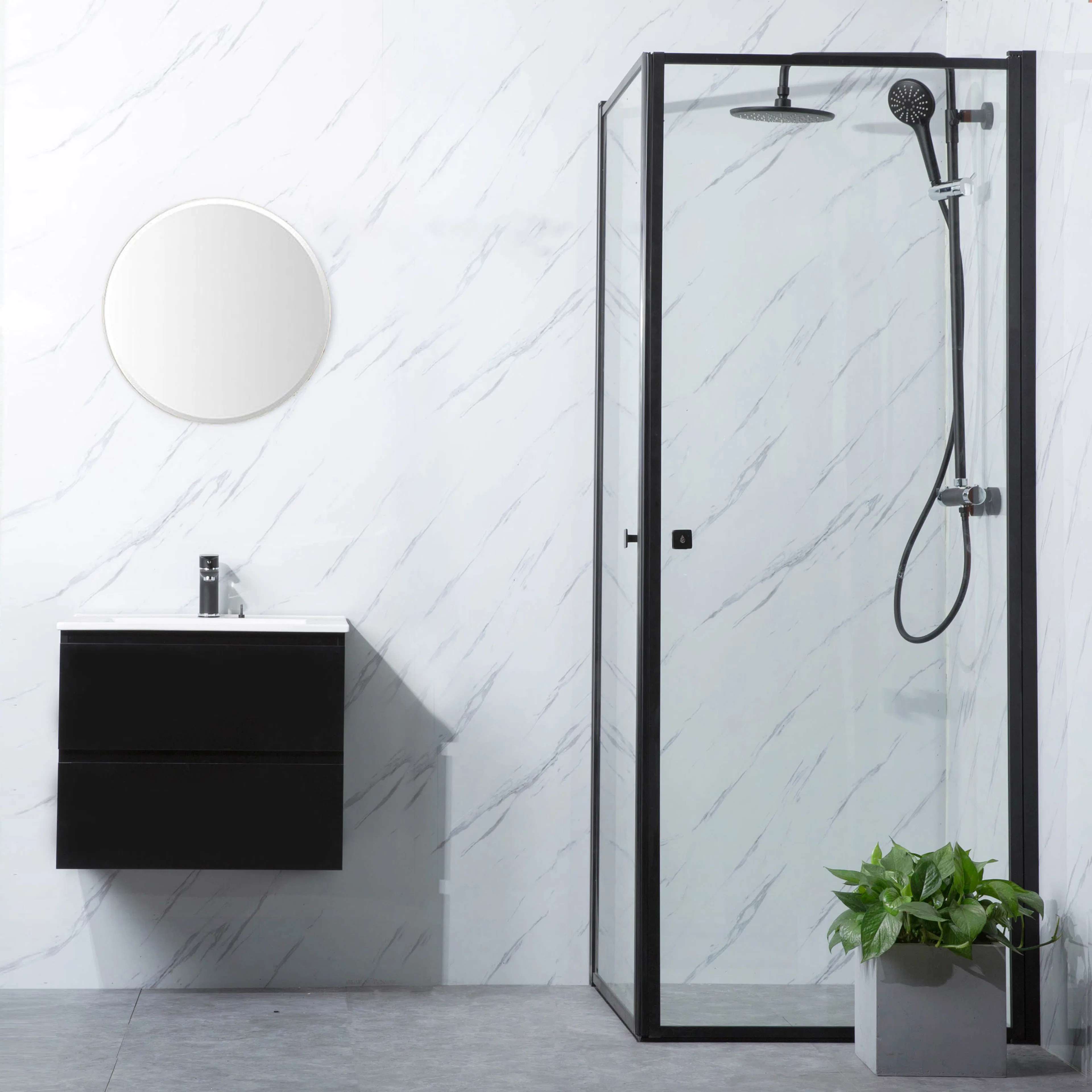 Dusjhjørne Bathlife Profil Rett Dør + Rett Dør