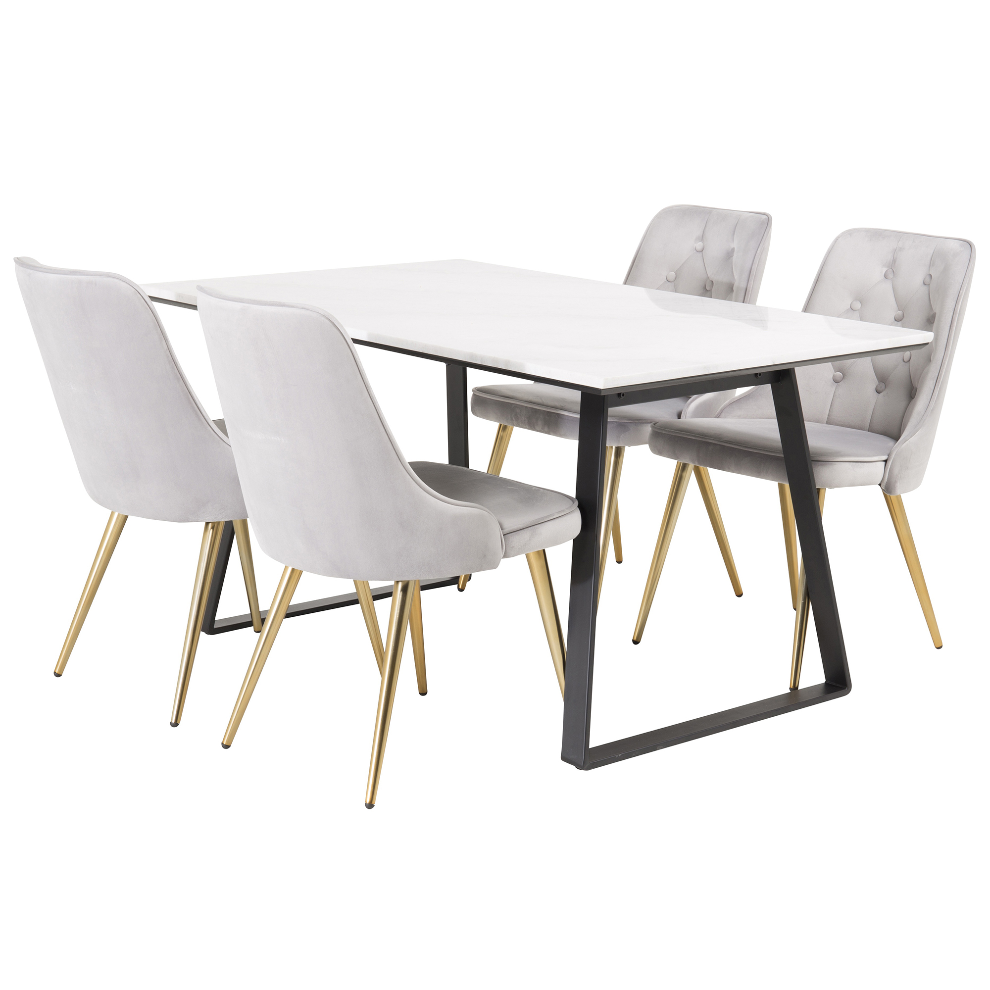 Spisegruppe Venture Home Estelle med 4 Vera Stoler