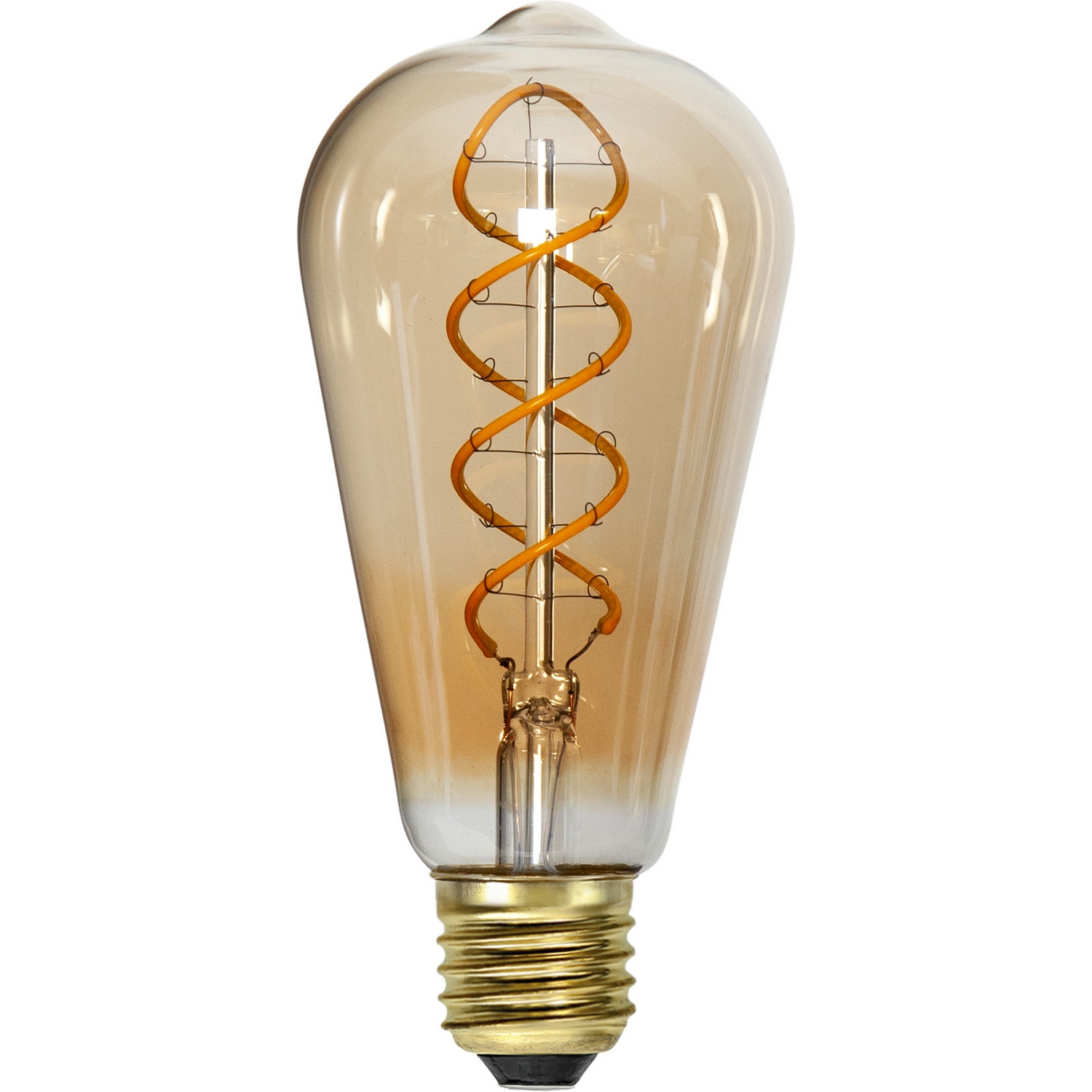 LED-Lampe Star Trading E27 ST64 Decoled Spiral Amber Dimbar 3,2W