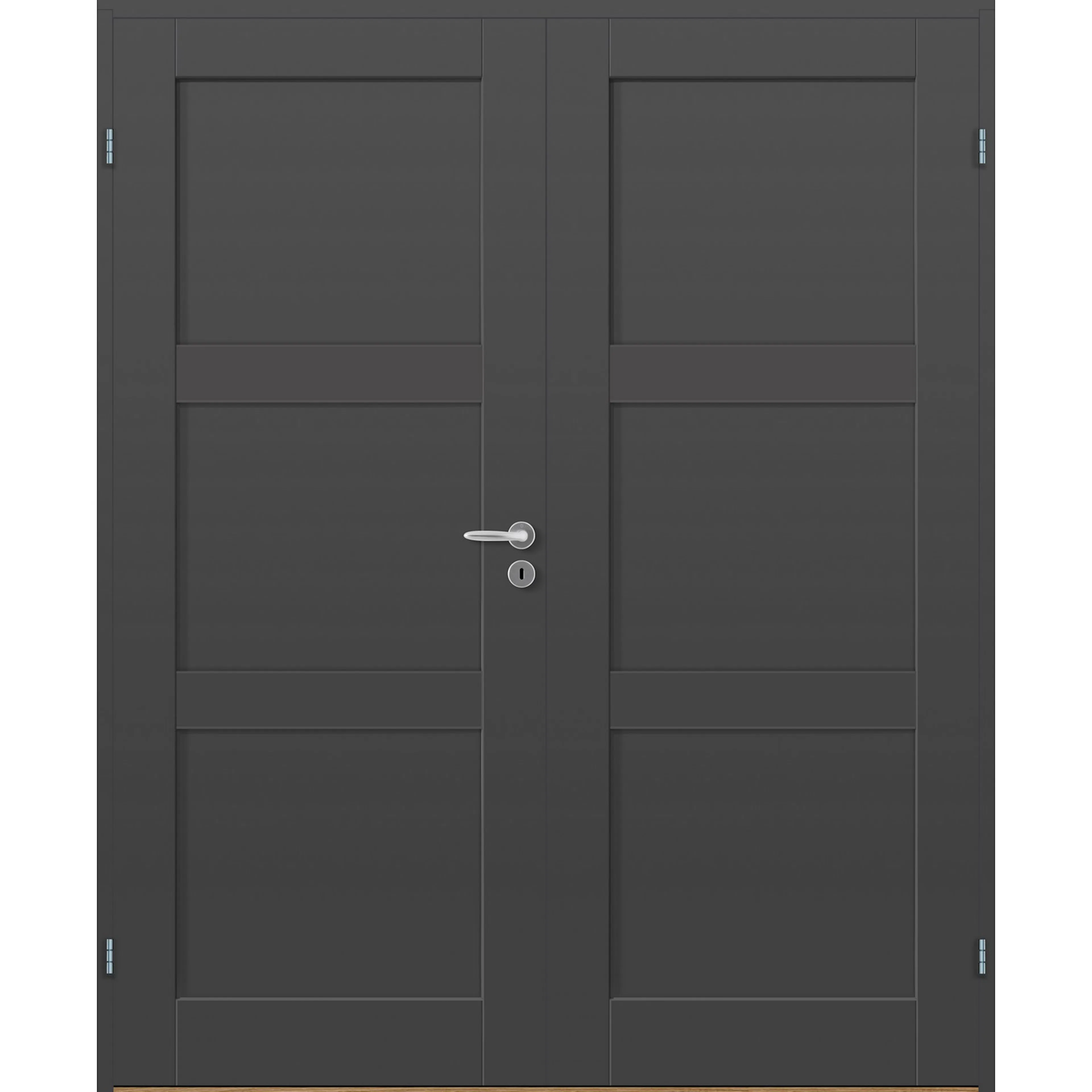 DØRBL TF STIL3 13X21 MGRÅ BYGG1 BxH: 133x210 (dørbladmål: 62,5+62,5x204), NCS S-7500-N, Mørk Grå