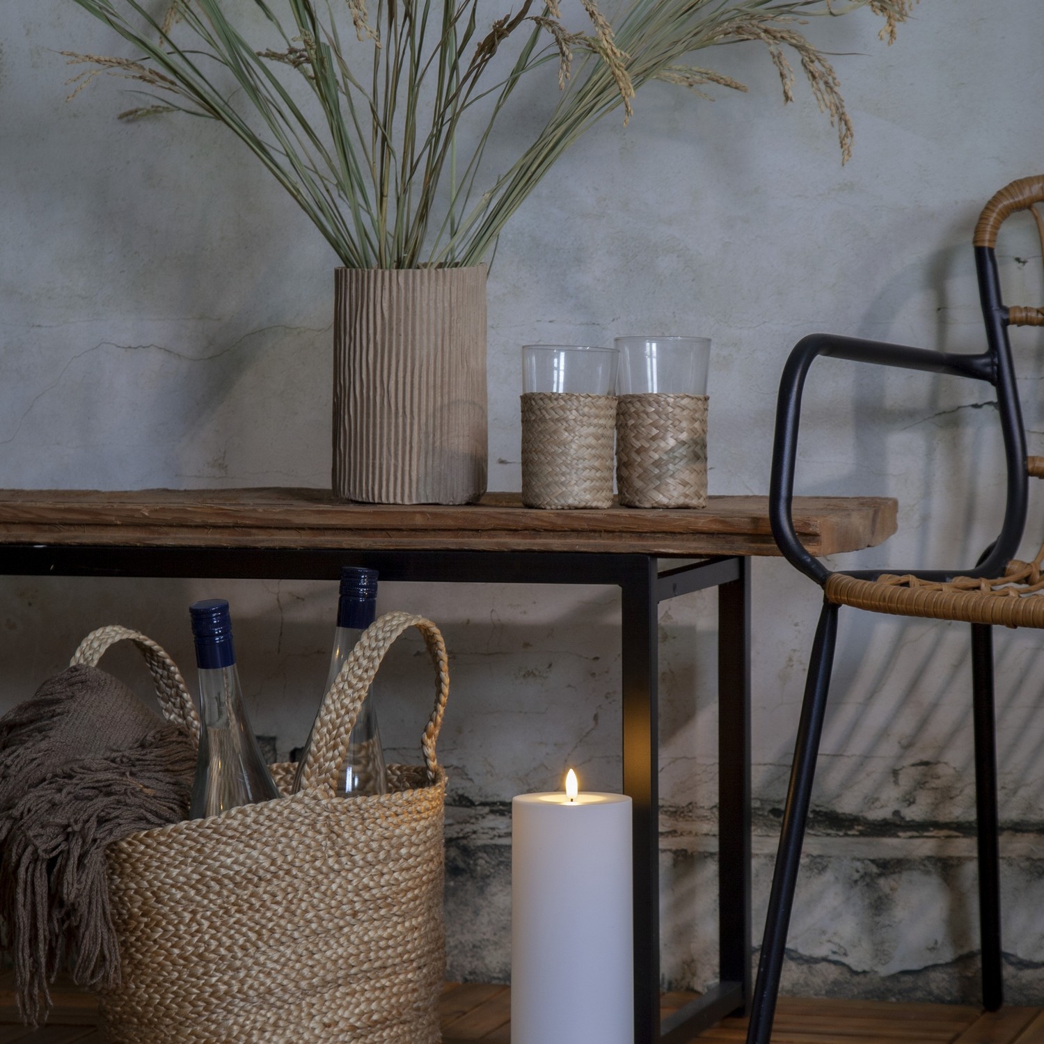 LED-Lys Star Trading Flamme Rett Hvit