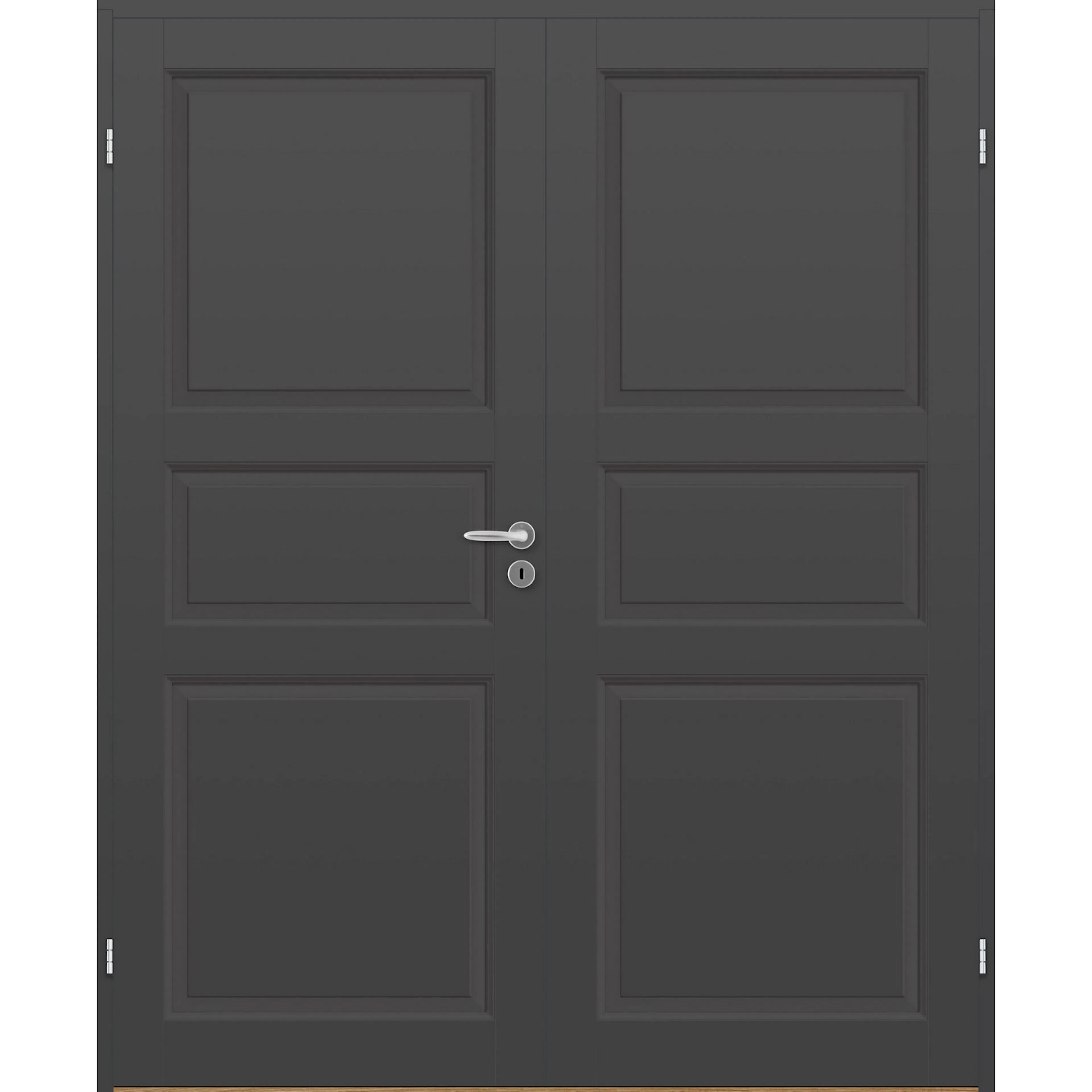 DØRBL TF JONAS 15X21 MGRÅ BxH: 153x210 (dørbladmål: 72,5+72,5x204), NCS S-7500-N, Mørk Grå
