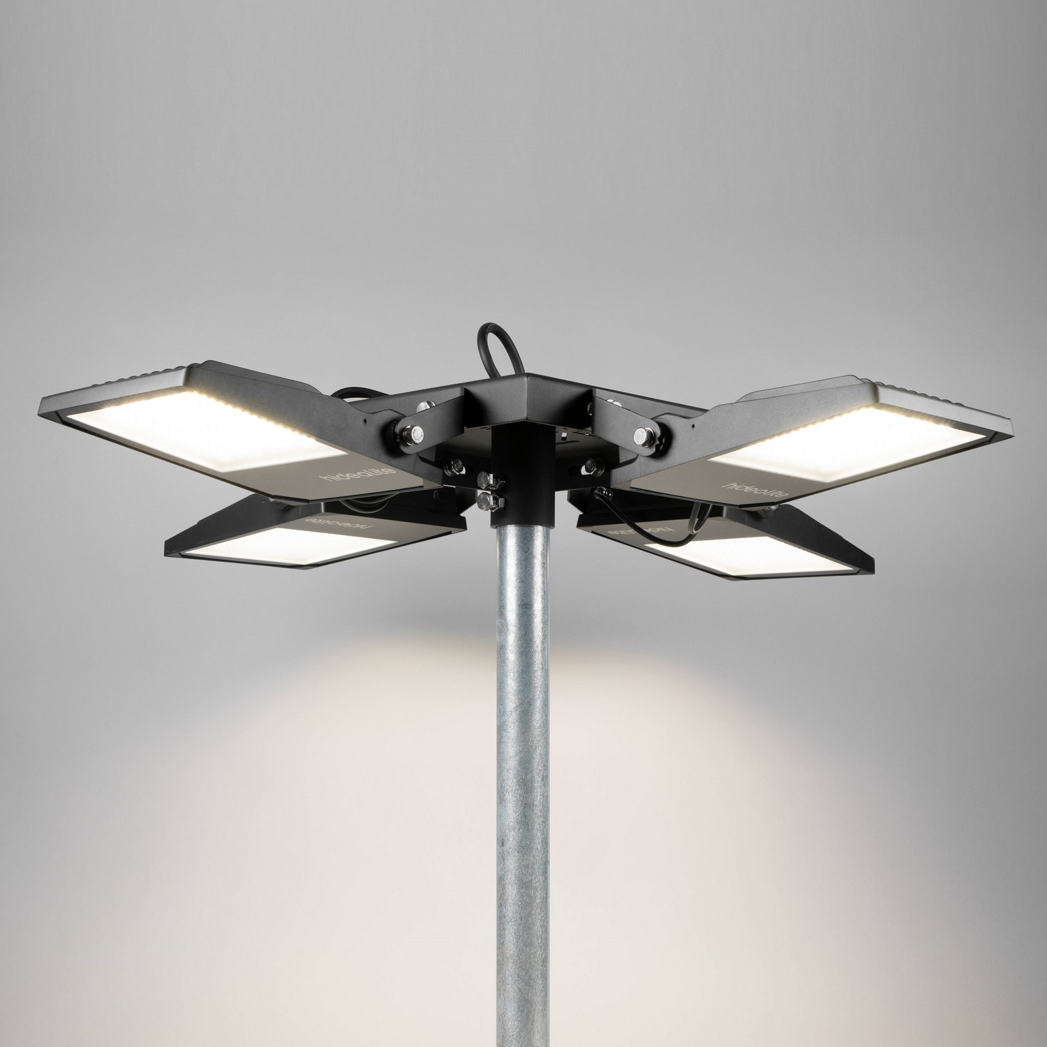 Stolpetopp Hide-a-lite Kvadrat 1-4 Arm Svart