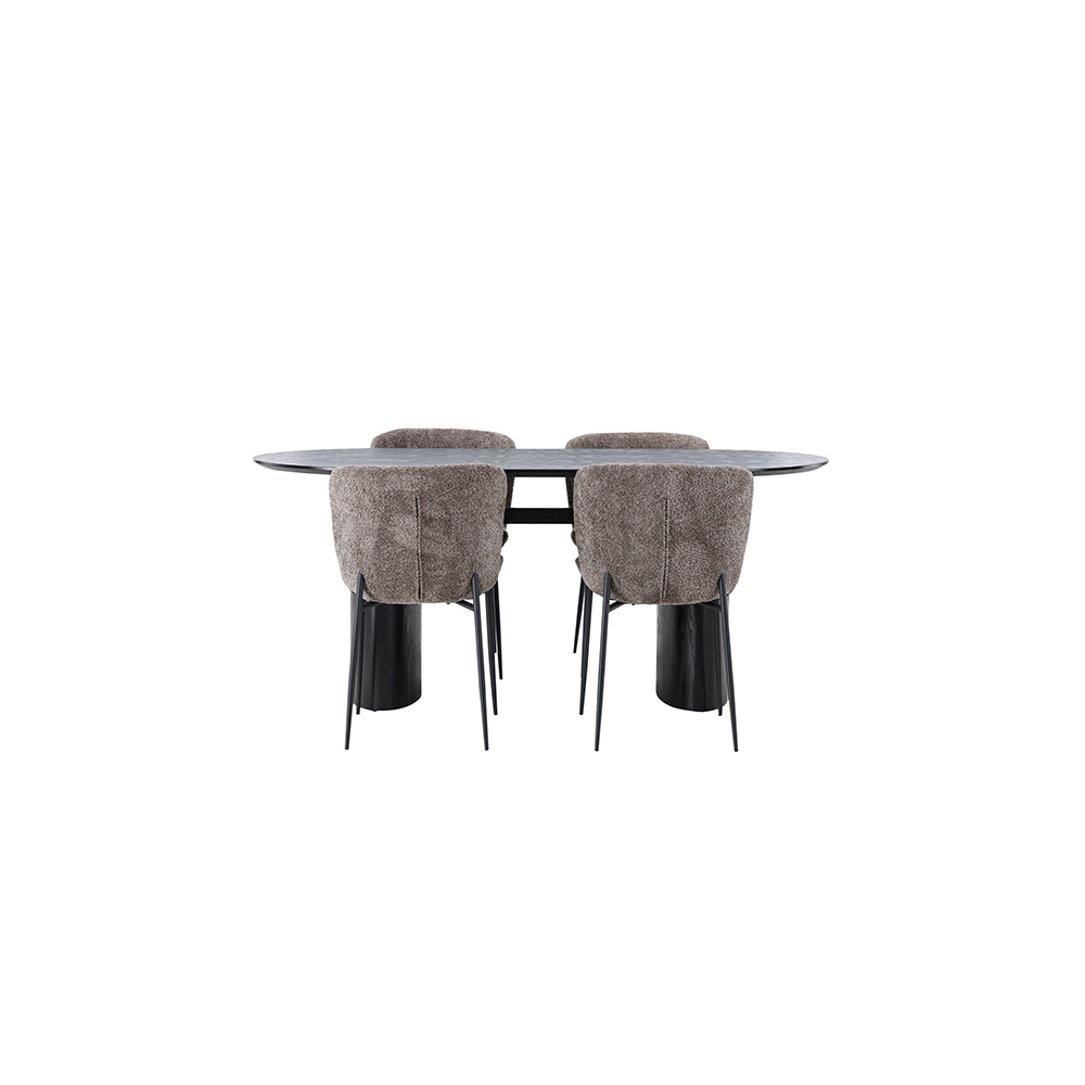 Spisegruppe Venture Home Isolde med 4 stk Modesto Stoler