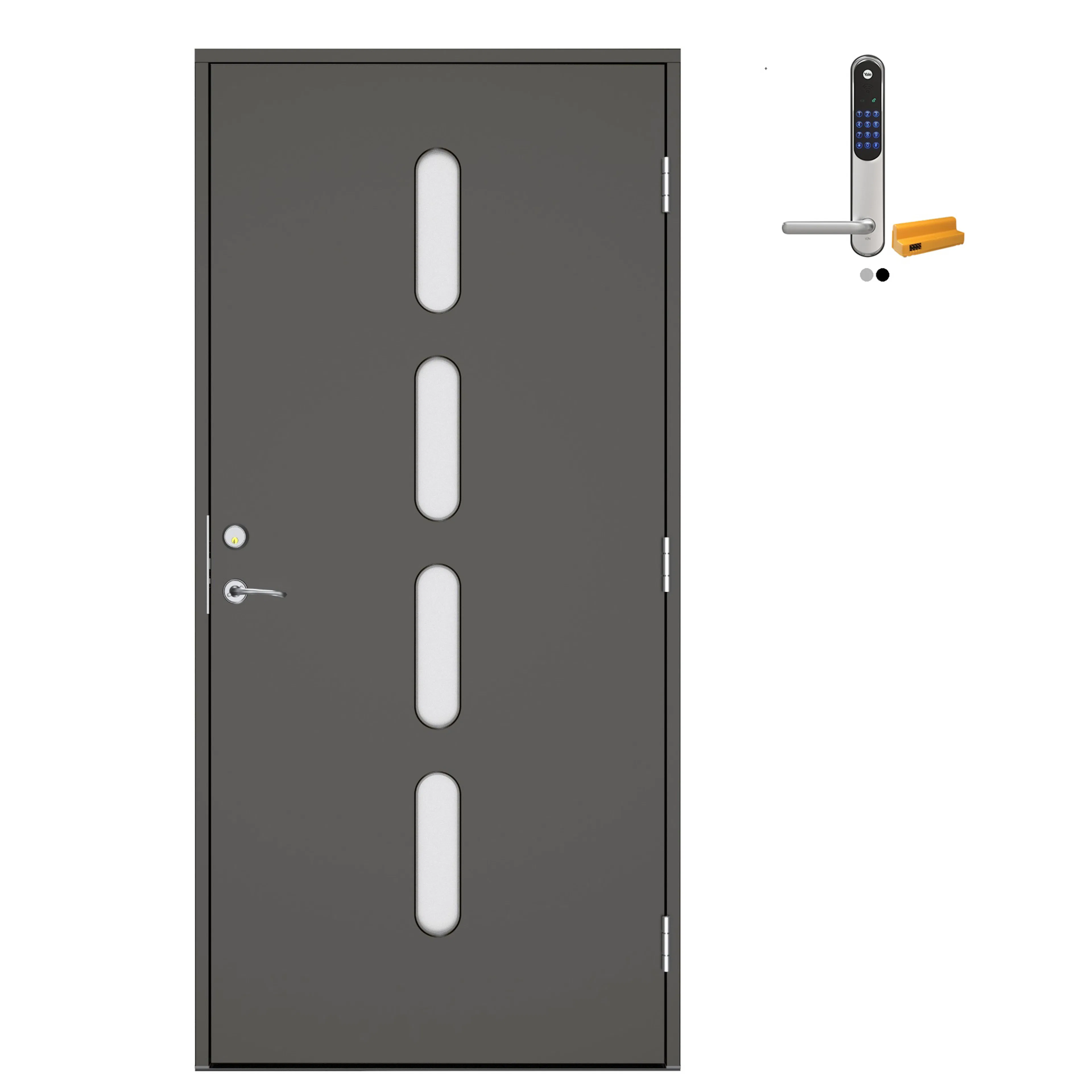 YD Advance-Line Statement Soul 9x21-S-7000-N, V og Yale Entrus Sø BxH: 90x210. Venstre. NCS-S-7000-N