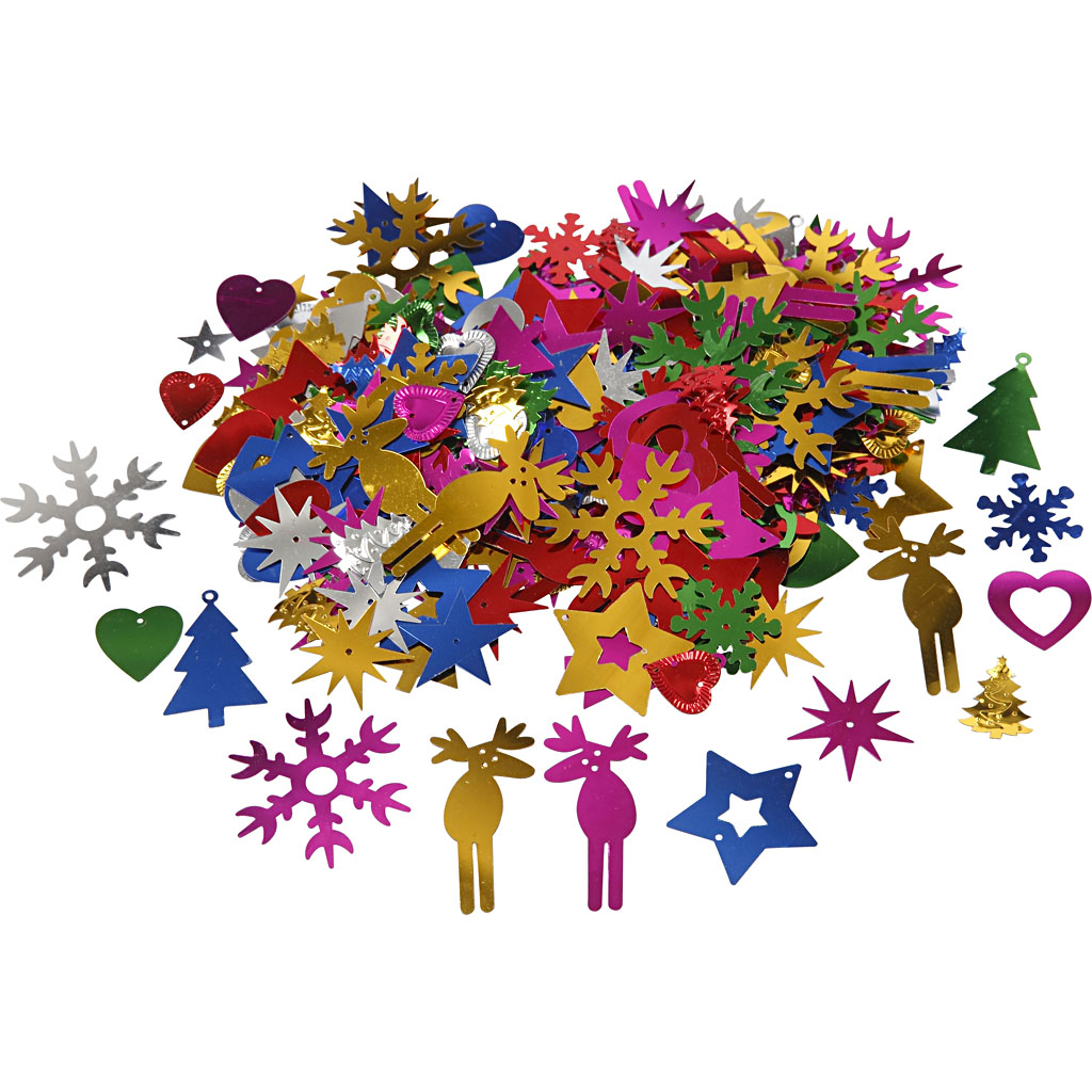 Paljetter Creativ Company Sterke Farger Str 8-50 mm 1 Pk