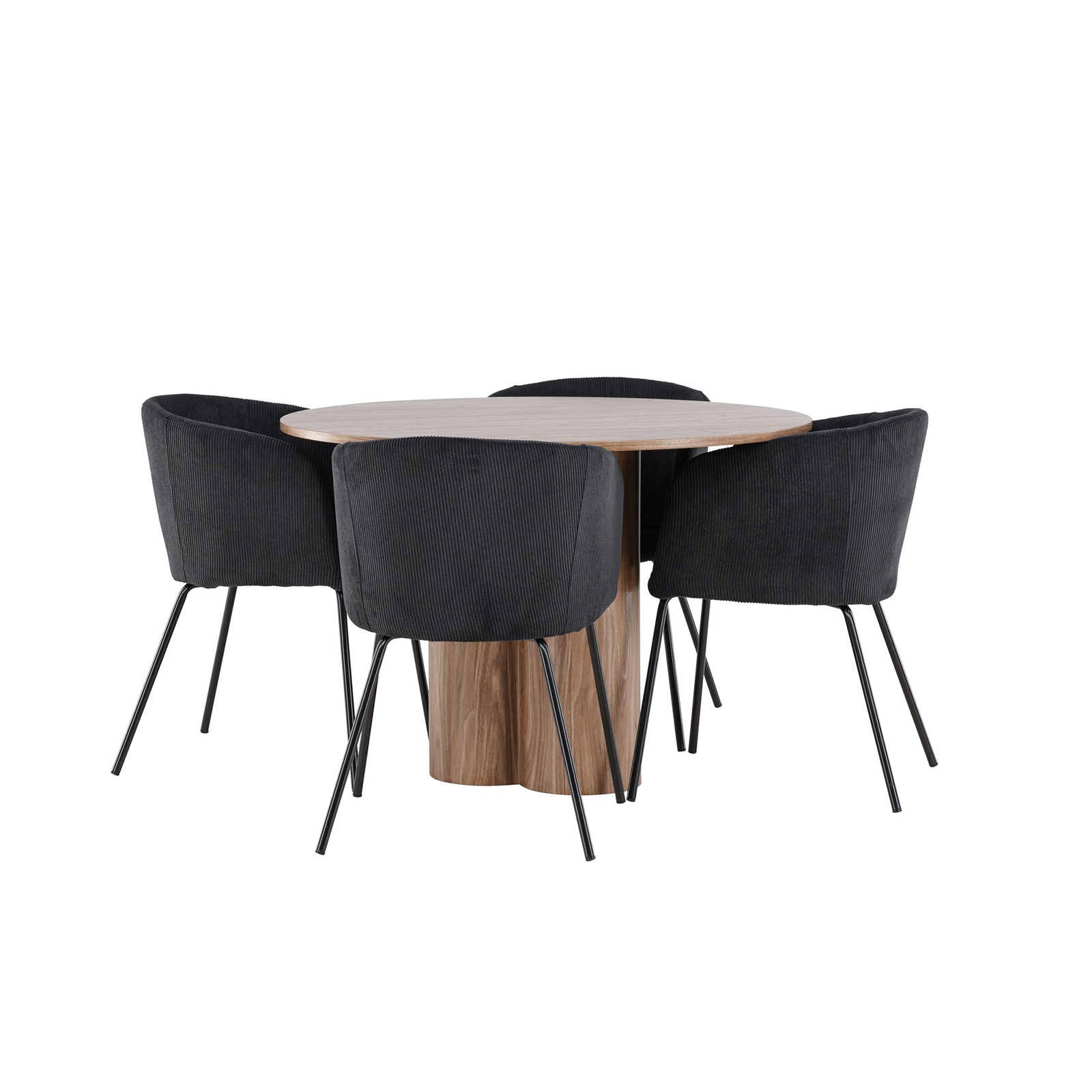 Spisegruppe Venture Home Olivia Ø110 med 4 stk Berit Stoler