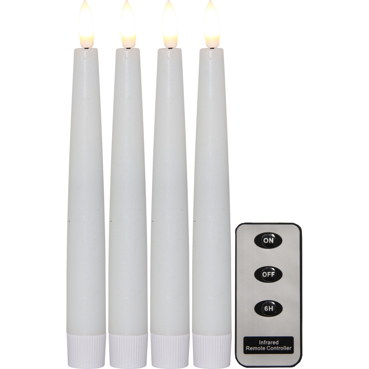LED Antikklys Star Trading Flamme 4-pk 20 cm