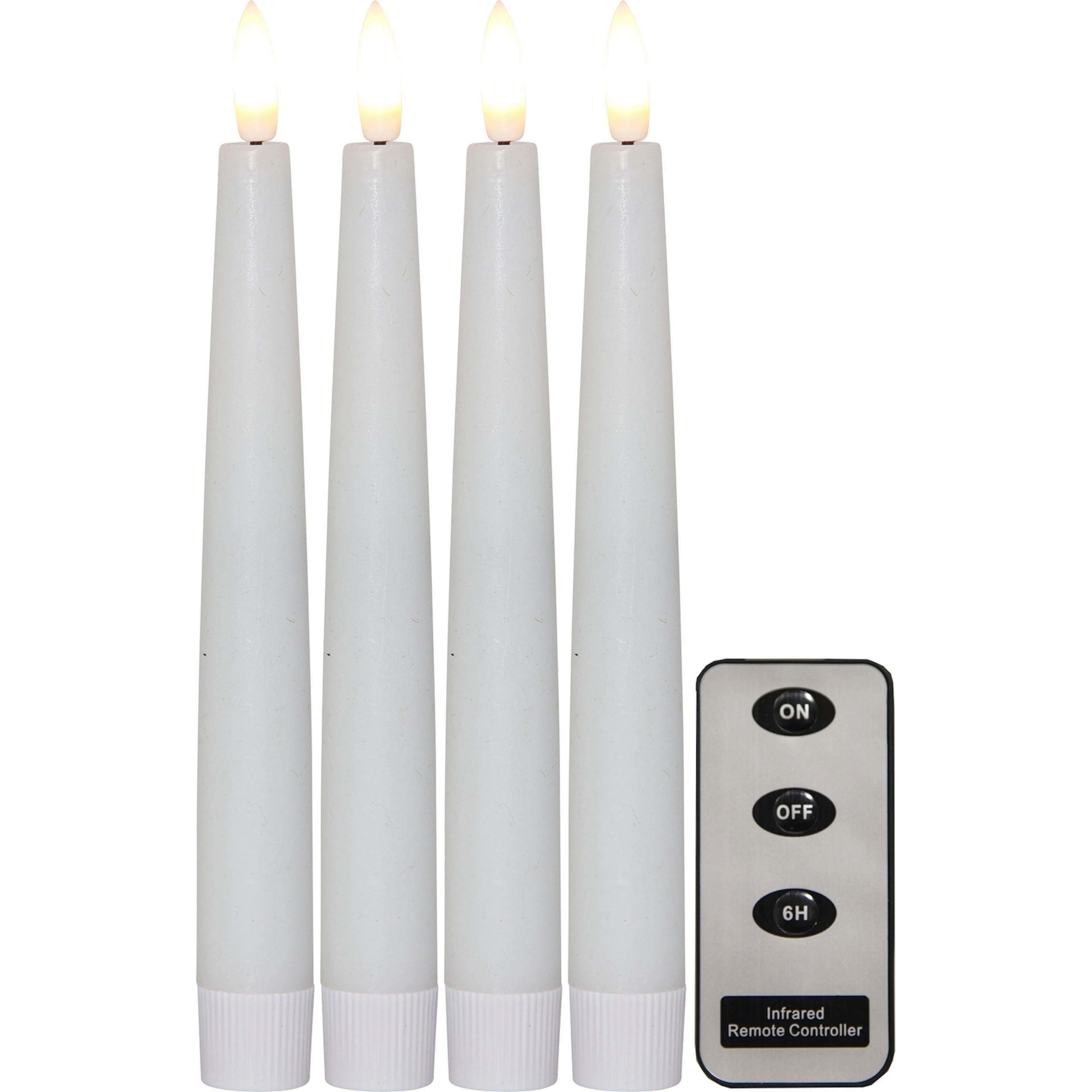 LED Antikklys Star Trading Flamme 4-pk 20 cm