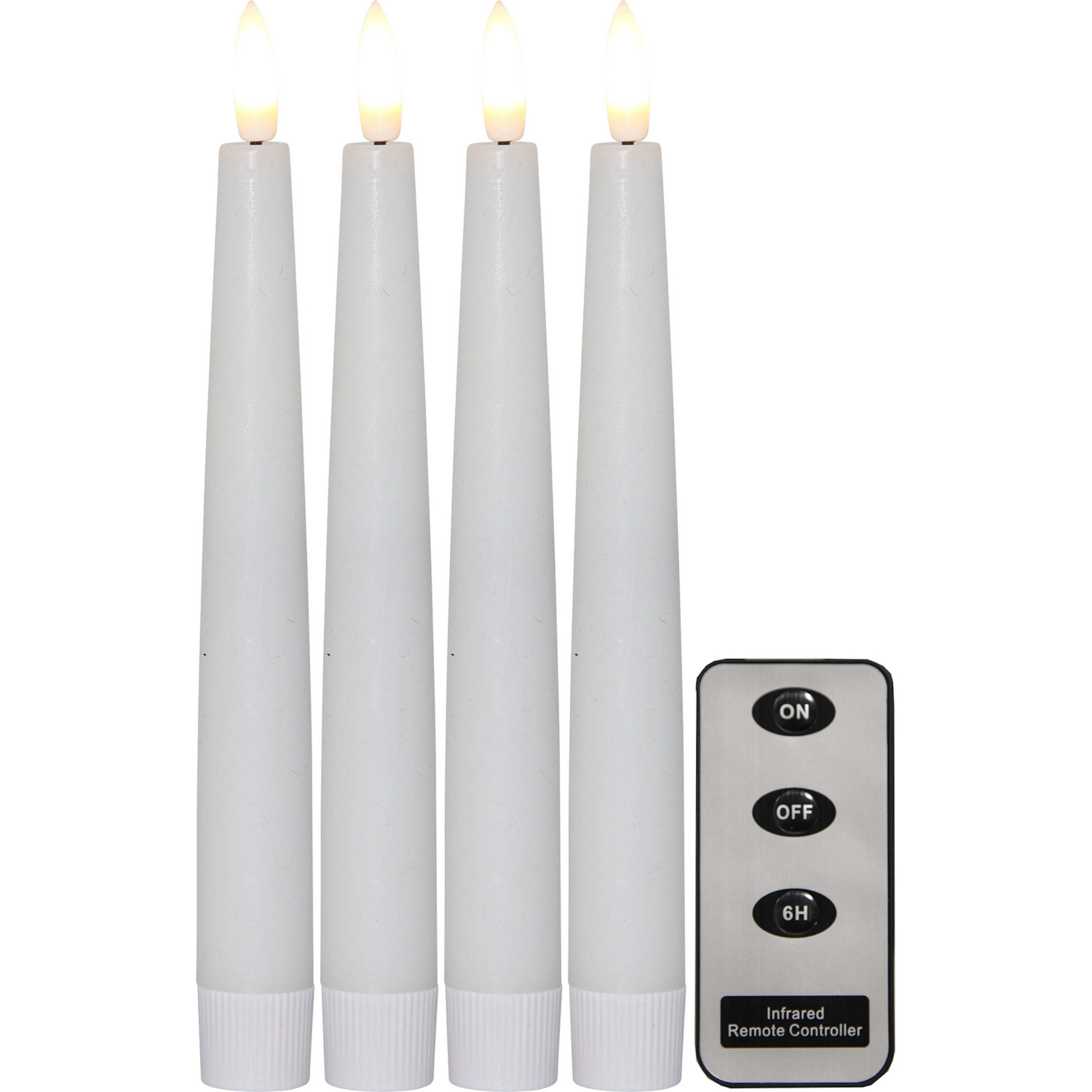 LED Antikklys Star Trading Flamme 4-pk 20 cm