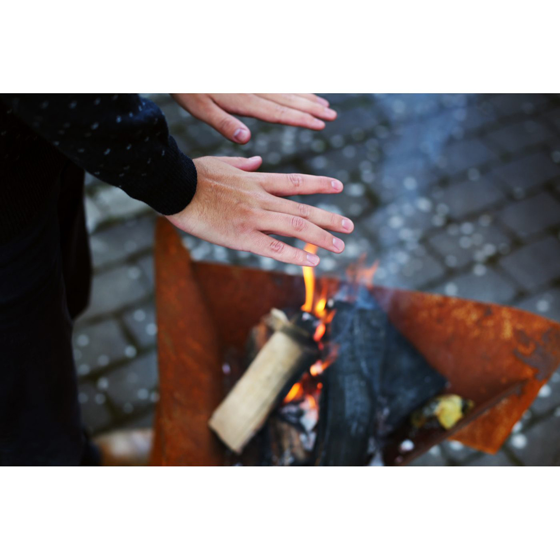 Bålpanne Jabo Triangel Inkl Fat Corten 64x64x54 cm